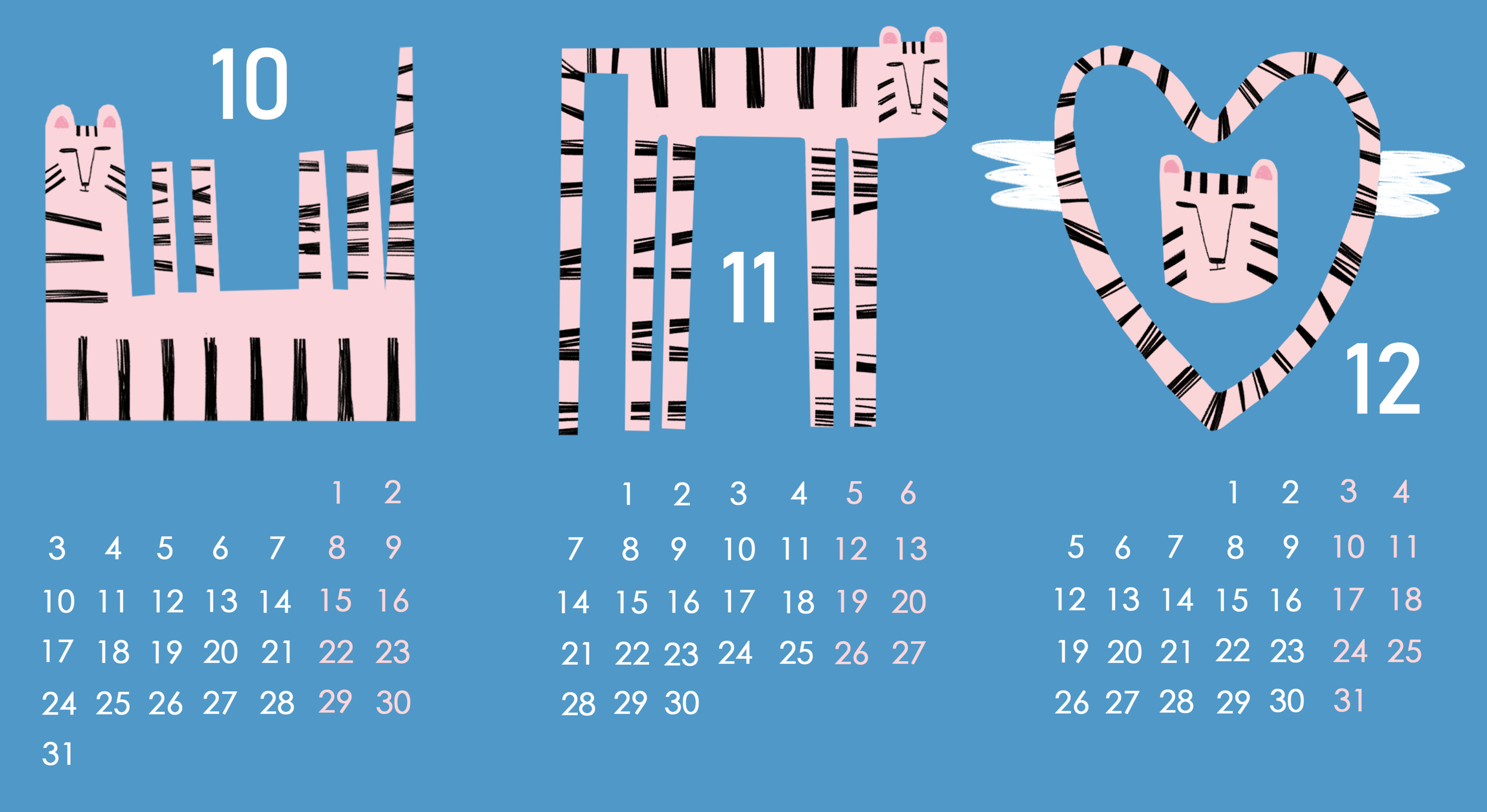 TIGER CALENDAR 2022 — Изображение №8 — Иллюстрация на Dprofile