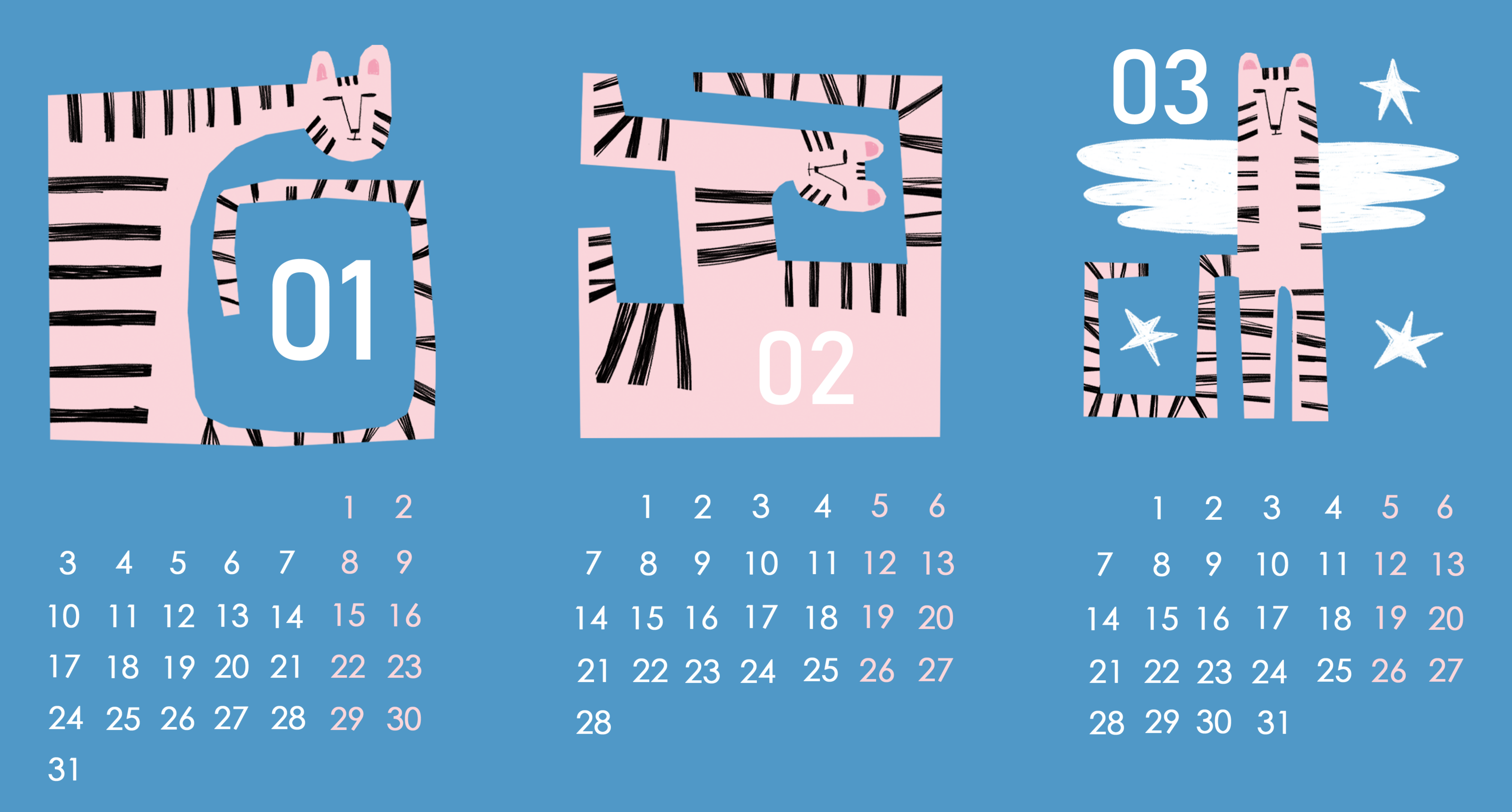 TIGER CALENDAR 2022 — Изображение №2 — Иллюстрация на Dprofile