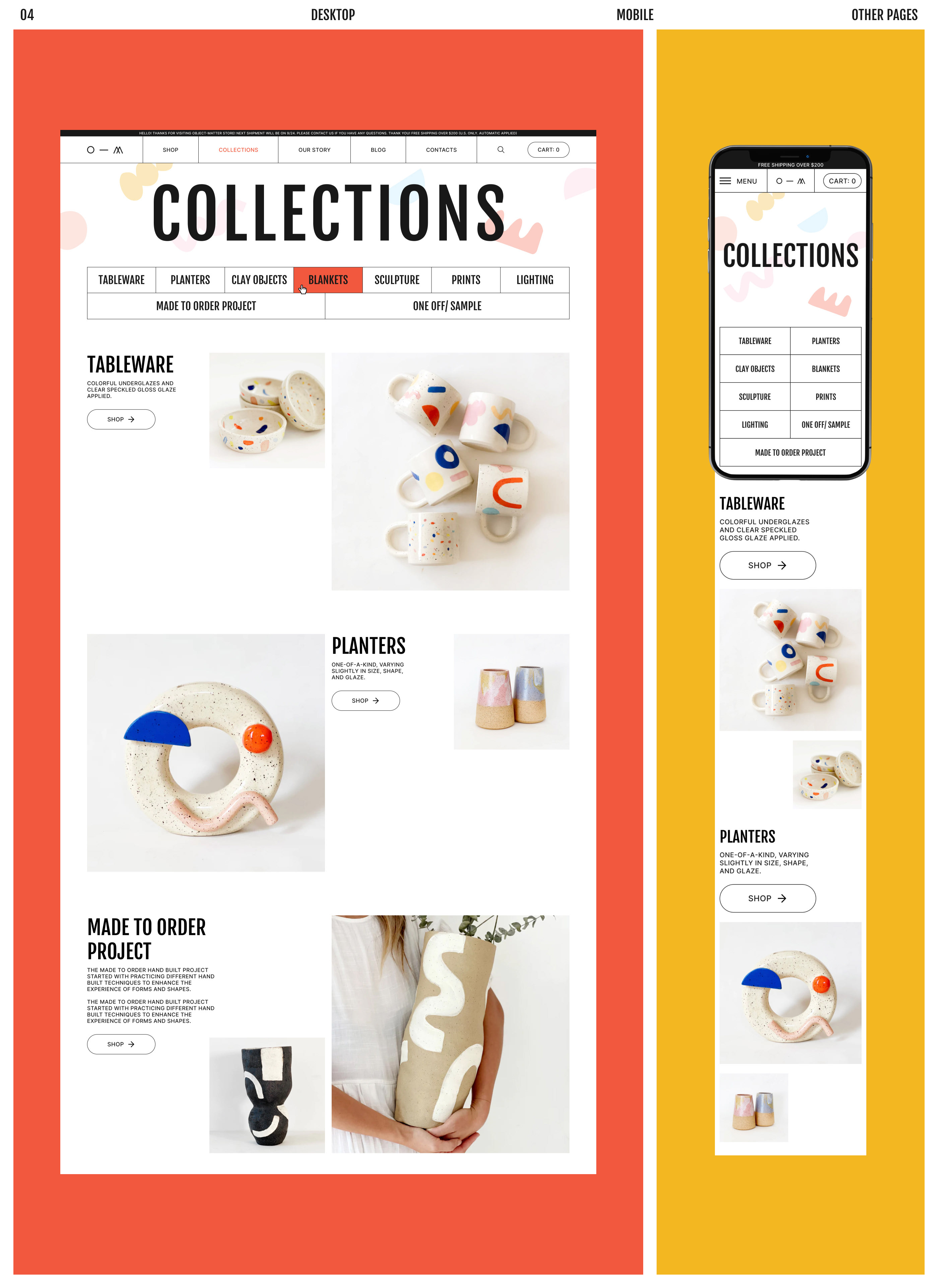 Ceramic and design studio online-store redesign — Изображение №13 — Интерфейсы, Анимация на Dprofile