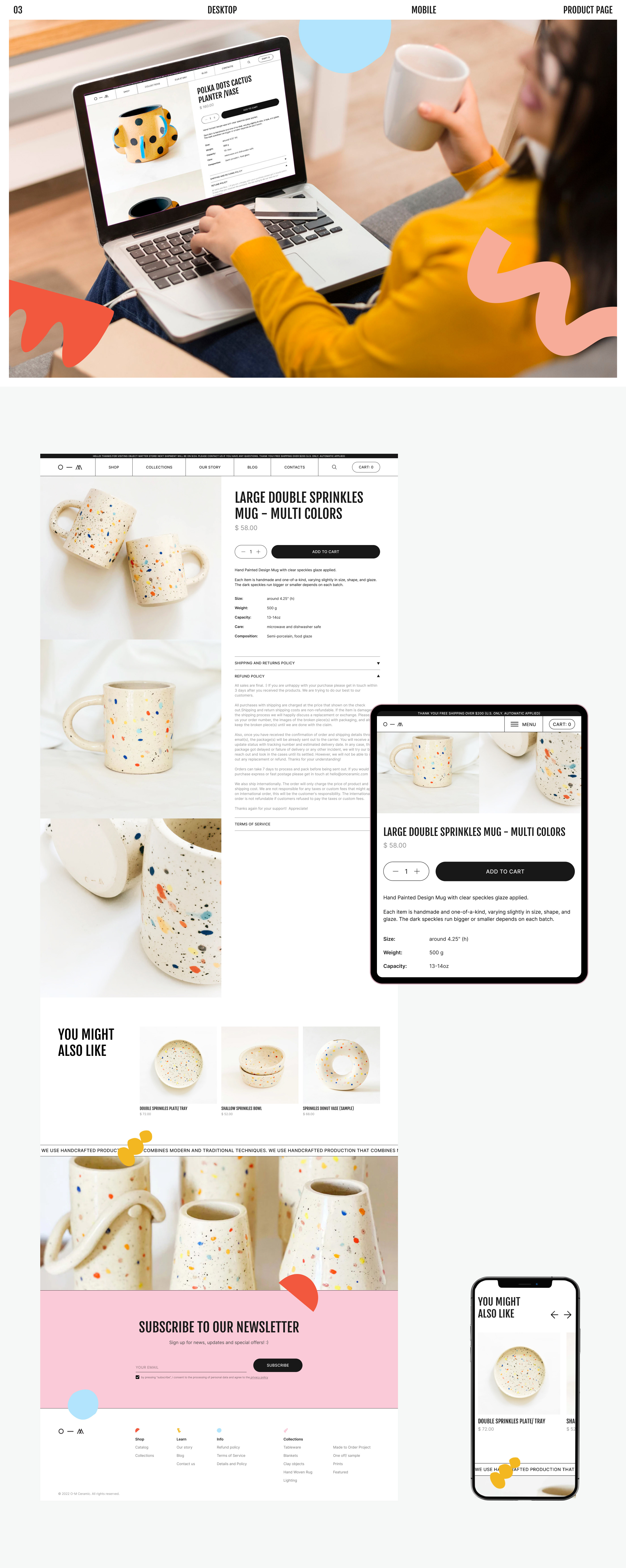 Ceramic and design studio online-store redesign — Изображение №12 — Интерфейсы, Анимация на Dprofile
