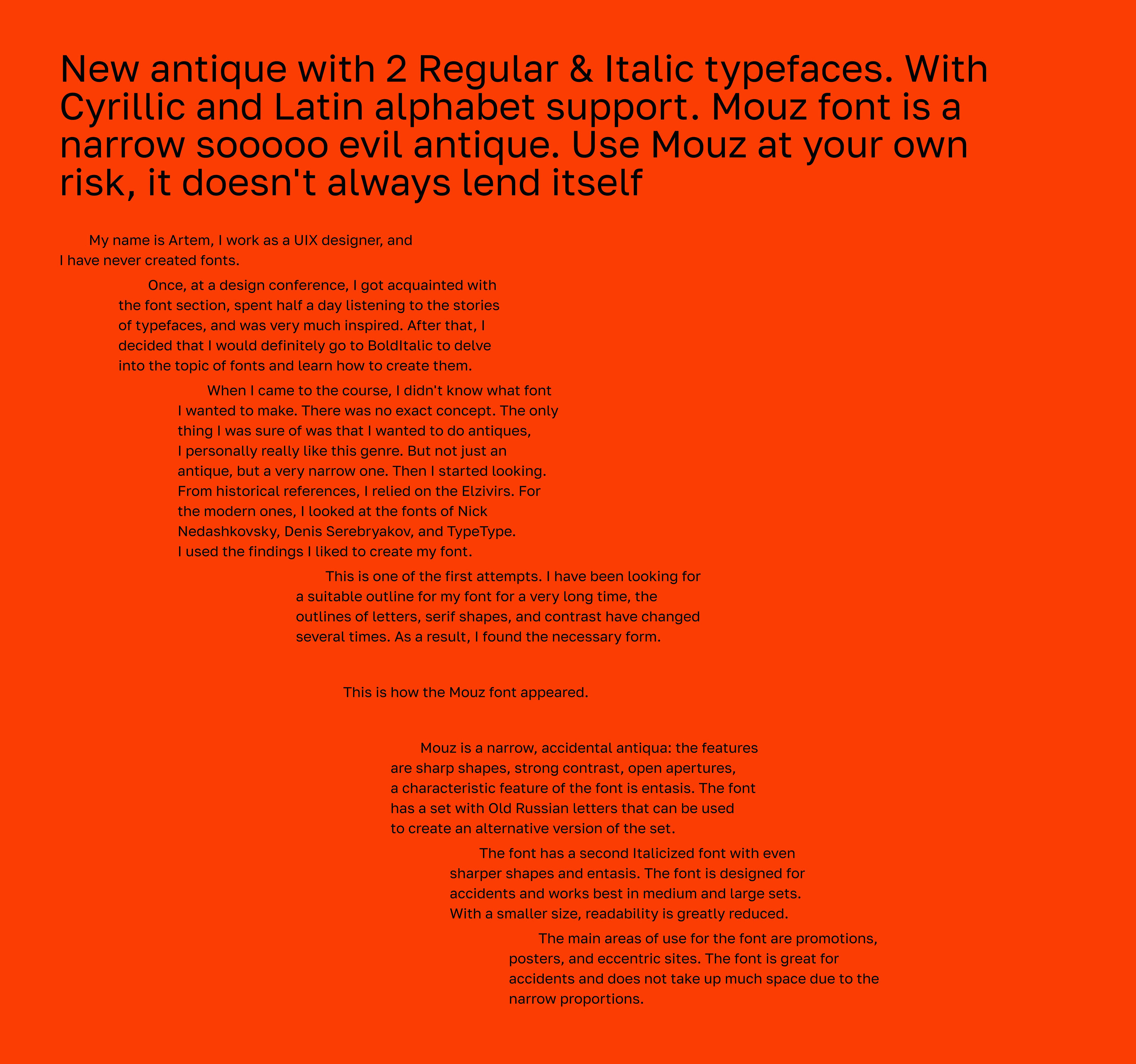 Mouz Typeface — Bad Serif — Изображение №2 — Графика на Dprofile