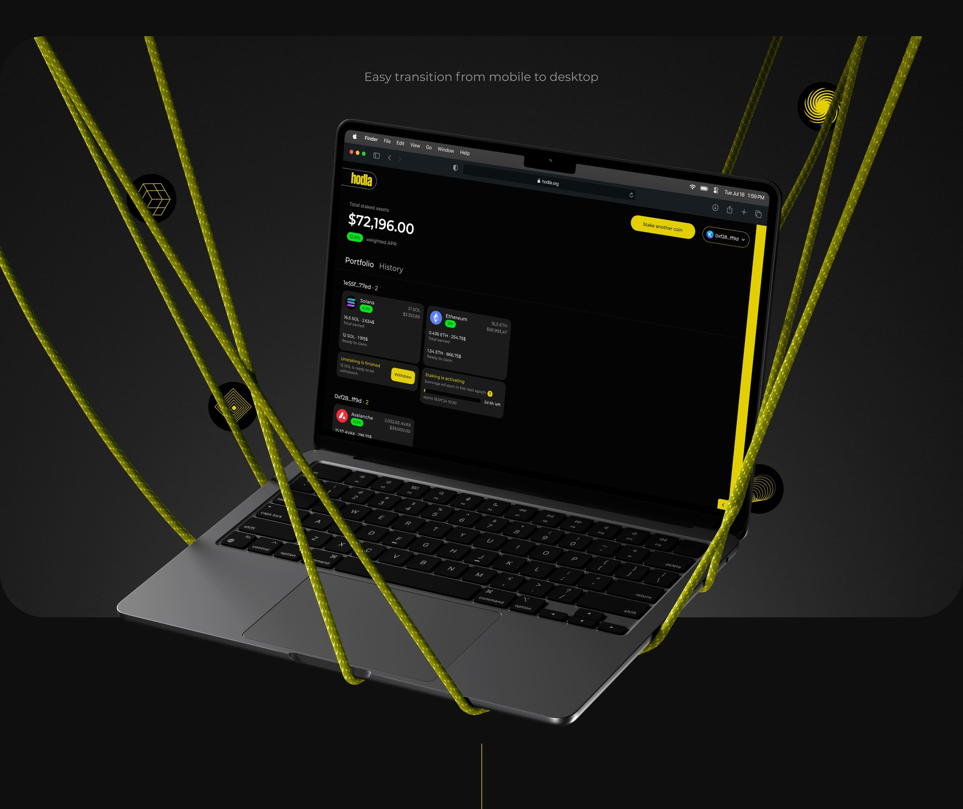 Native staking platform | Hodla — Изображение №12 — Интерфейсы на Dprofile