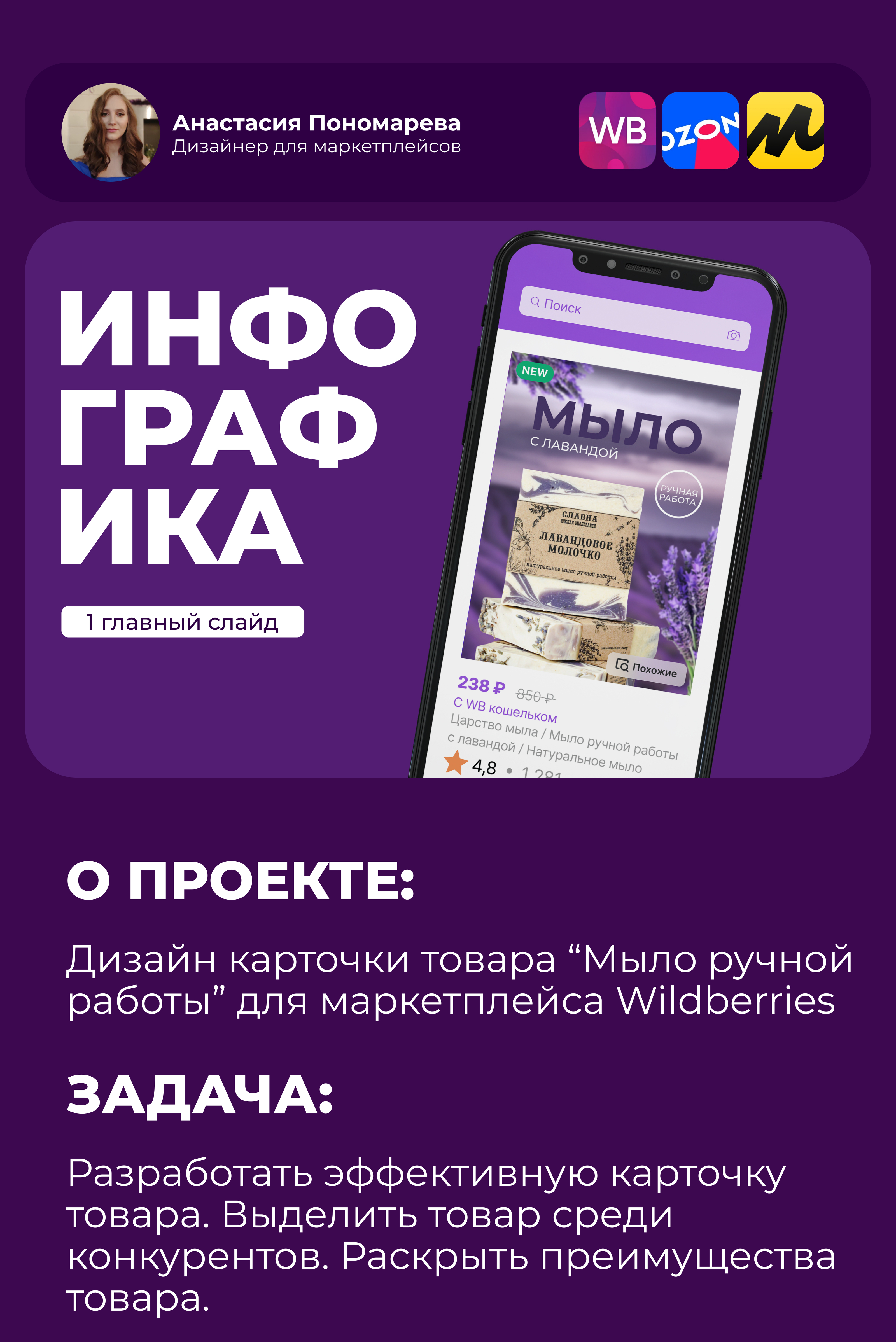 Инфографика для маркетплейса, Дизайн карточек — Изображение №1 — Брендинг, Маркетинг на Dprofile