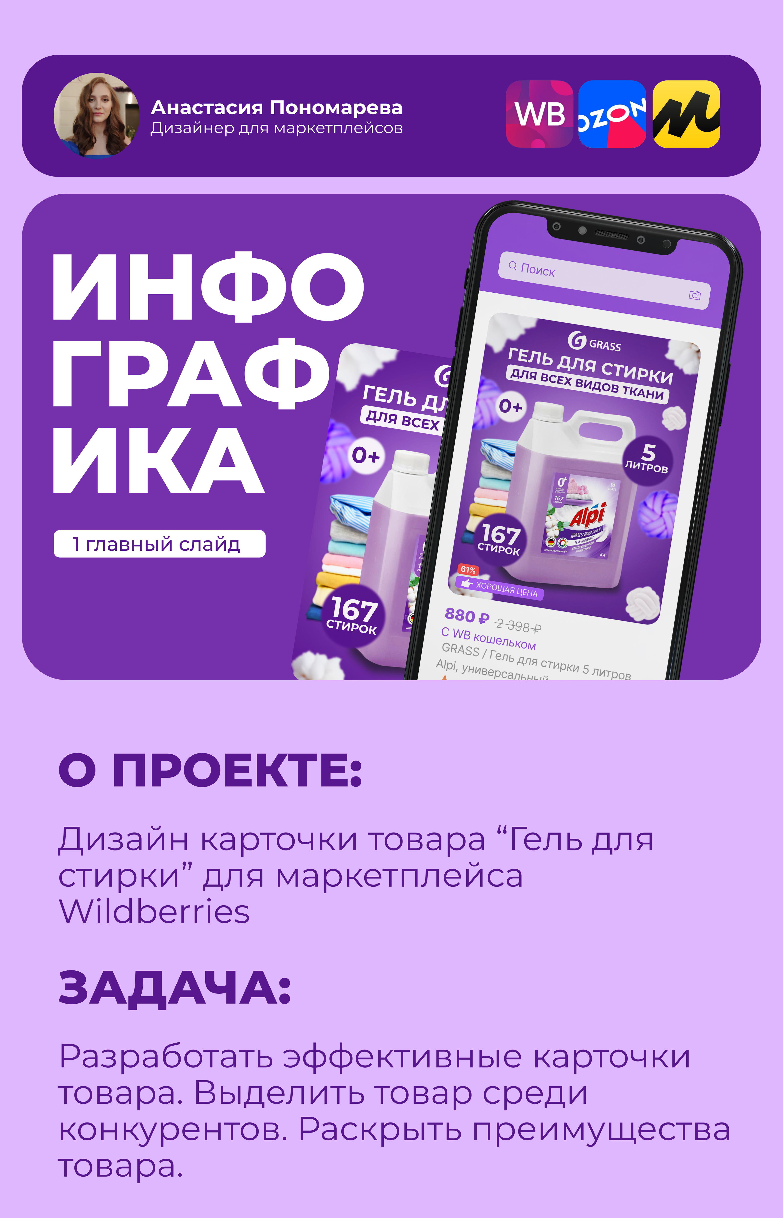 Инфографика для маркетплейса, Дизайн карточек — Изображение №1 — Графика, Маркетинг на Dprofile