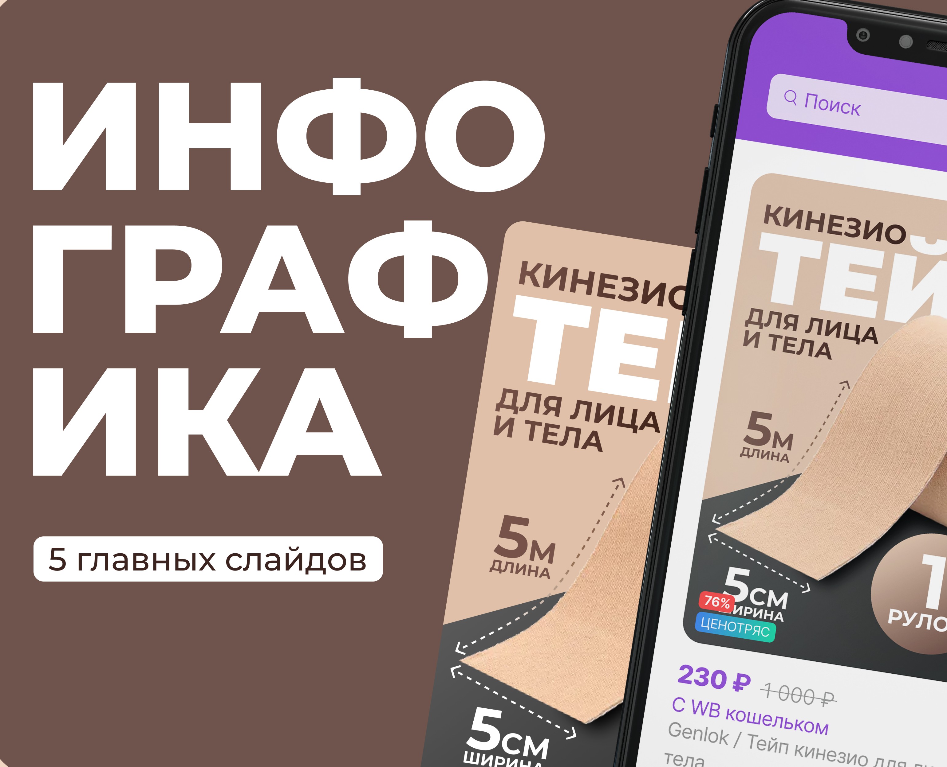 Инфографика для маркетплейса, Дизайн карточек — Графика, Маркетинг на Dprofile