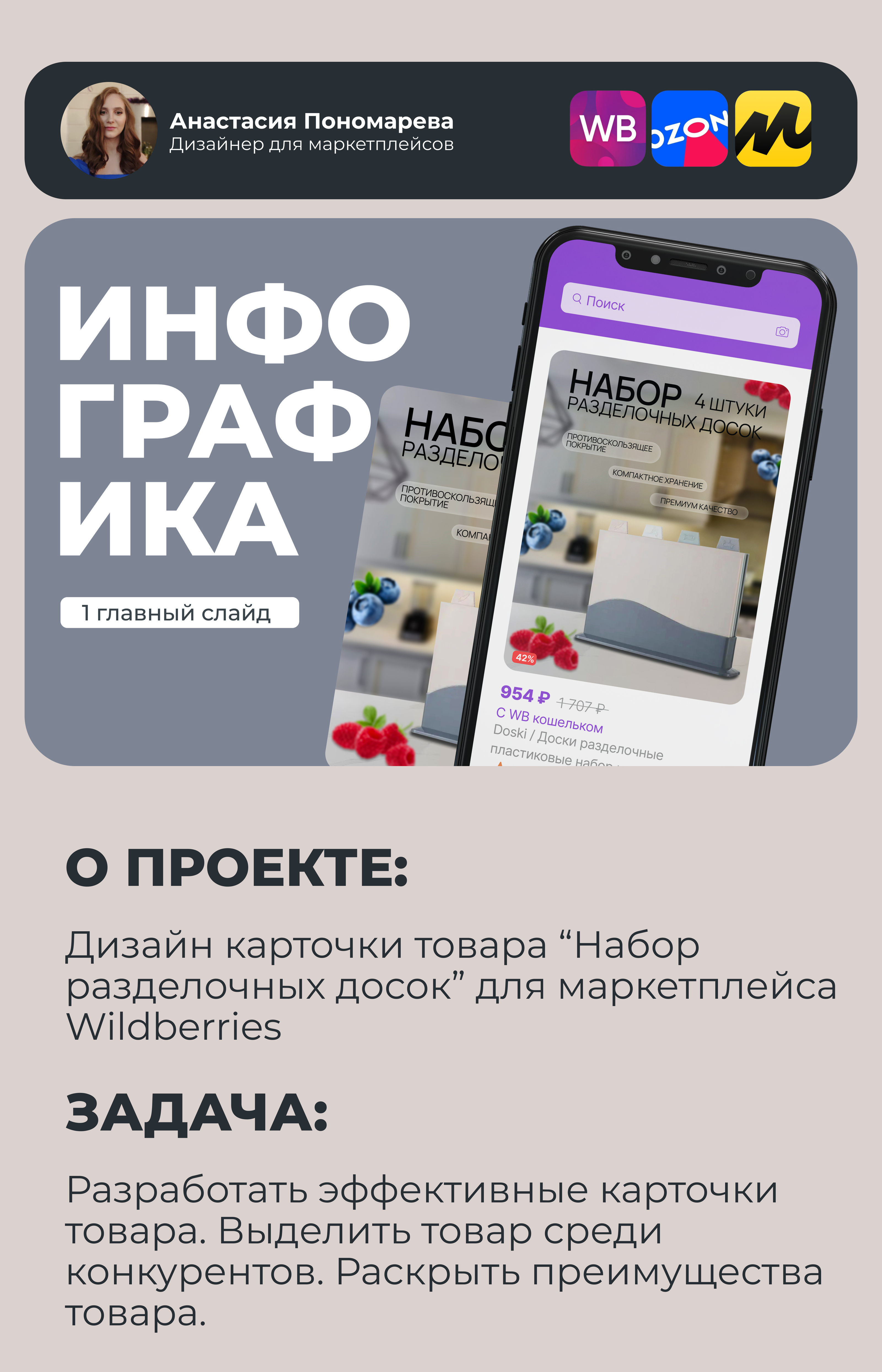 Инфографика для маркетплейса, Дизайн карточек — Изображение №1 — Графика на Dprofile