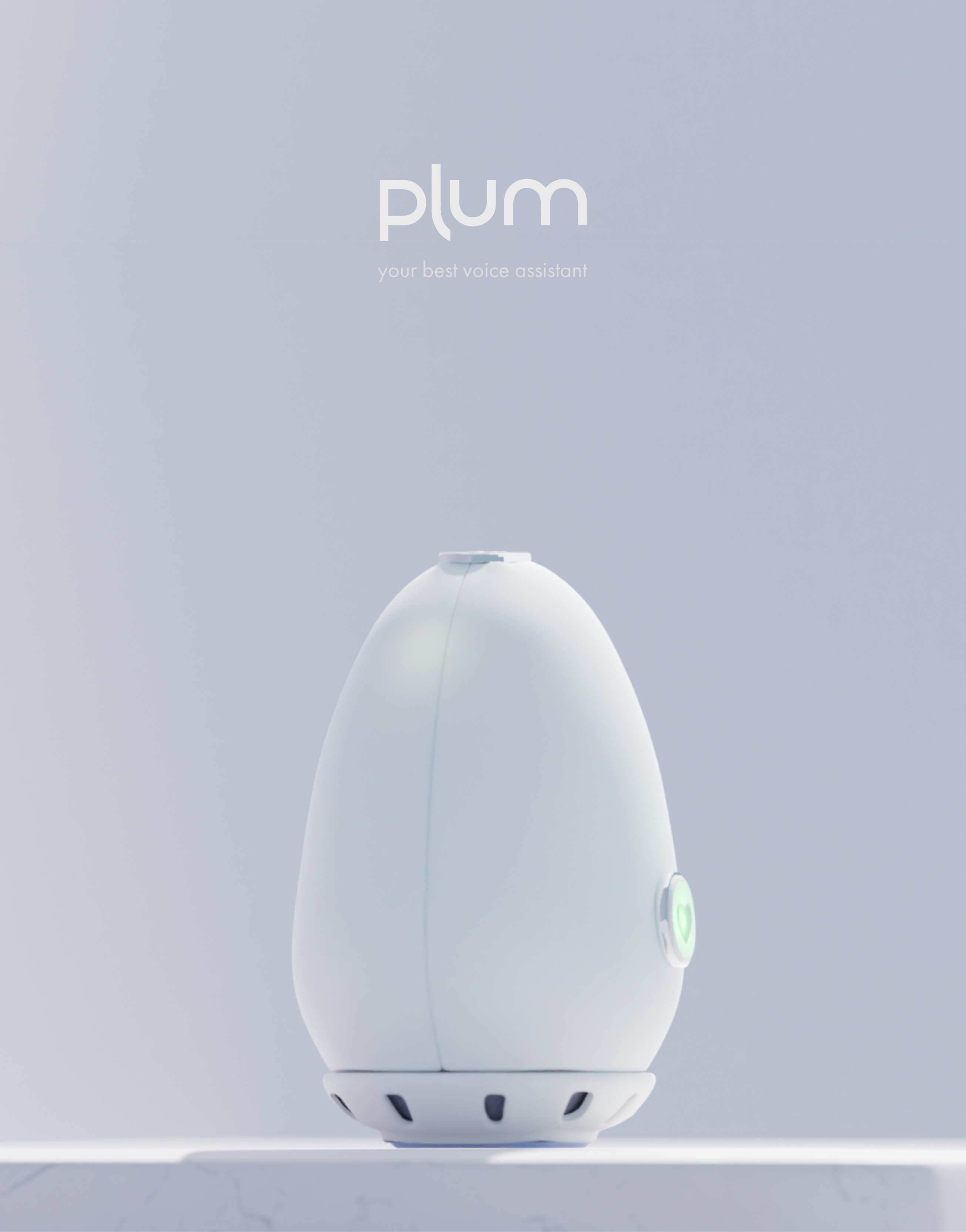 Plum voice assistant - product design 3d in blender — Изображение №1 — Брендинг, 3D на Dprofile