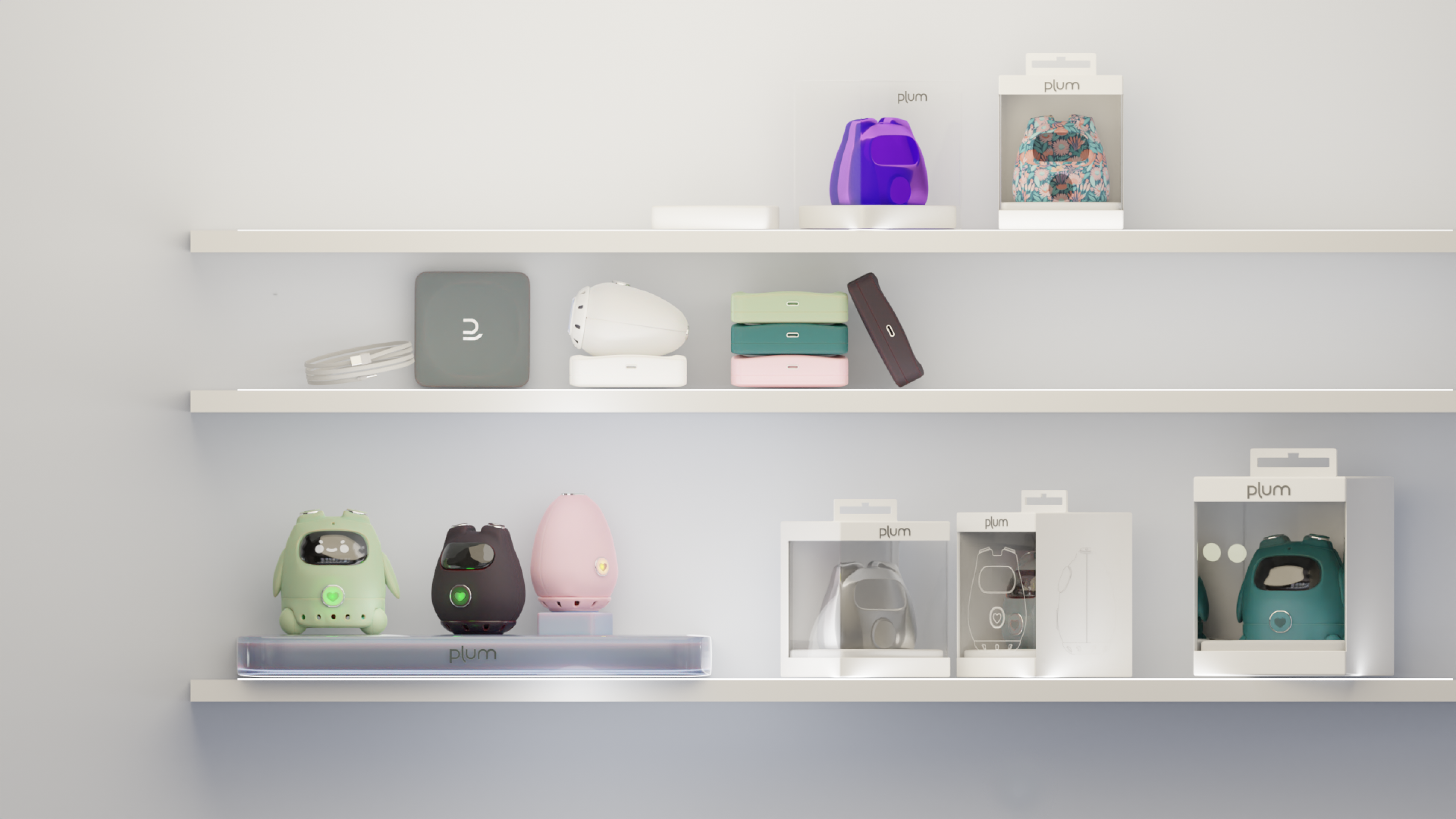 Plum voice assistant - product design 3d in blender — Изображение №9 — Брендинг, 3D на Dprofile