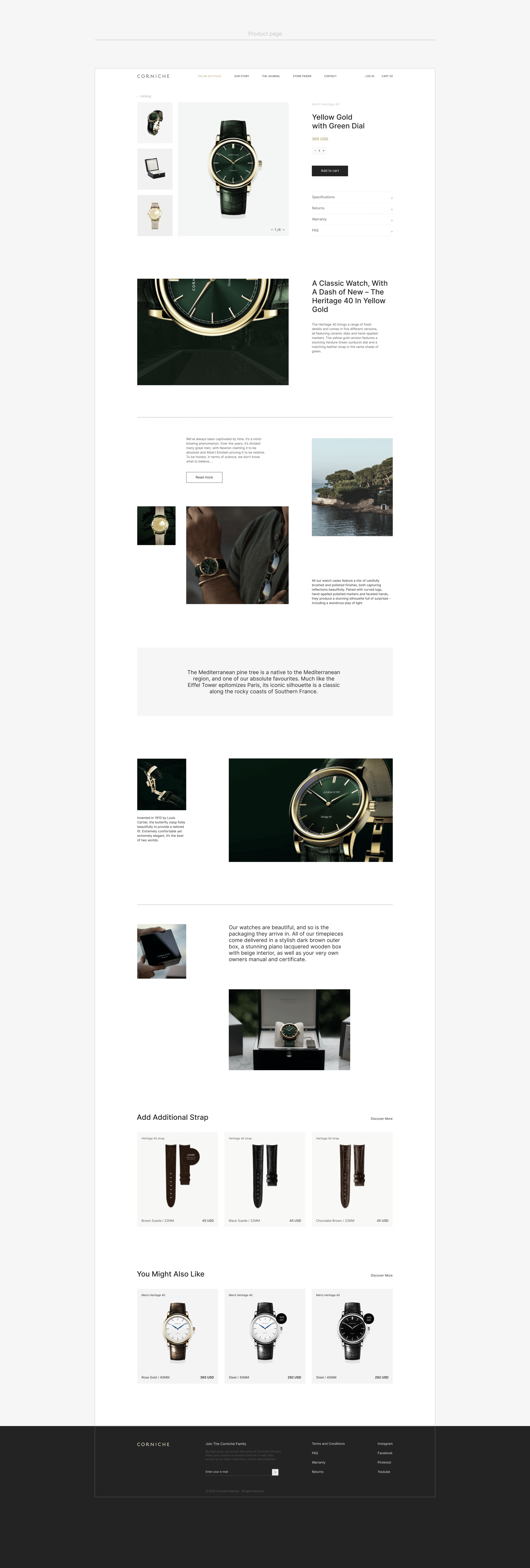 Corniche watches - e-commerc concept — Изображение №6 — Интерфейсы на Dprofile