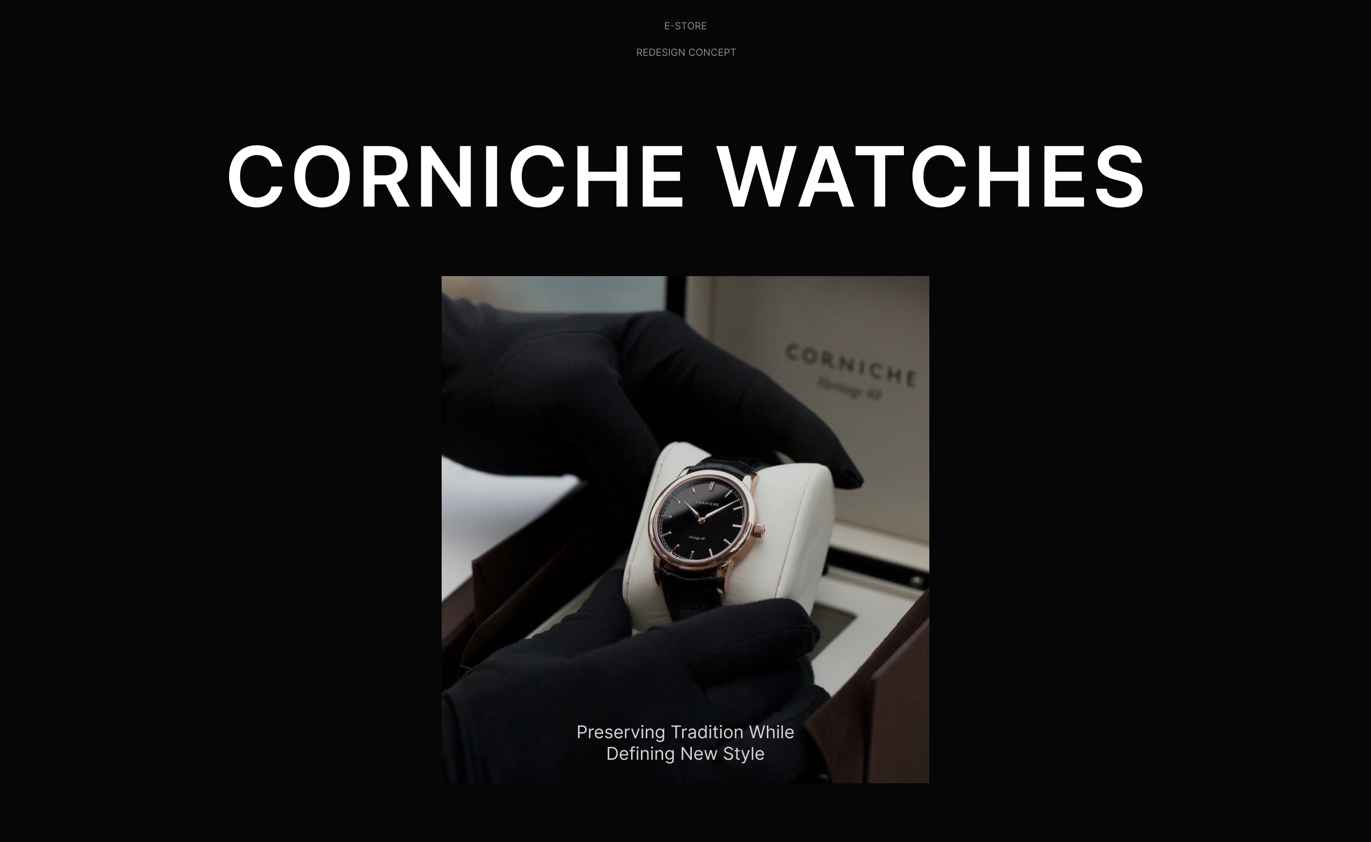 Corniche watches - e-commerc concept — Изображение №1 — Интерфейсы на Dprofile