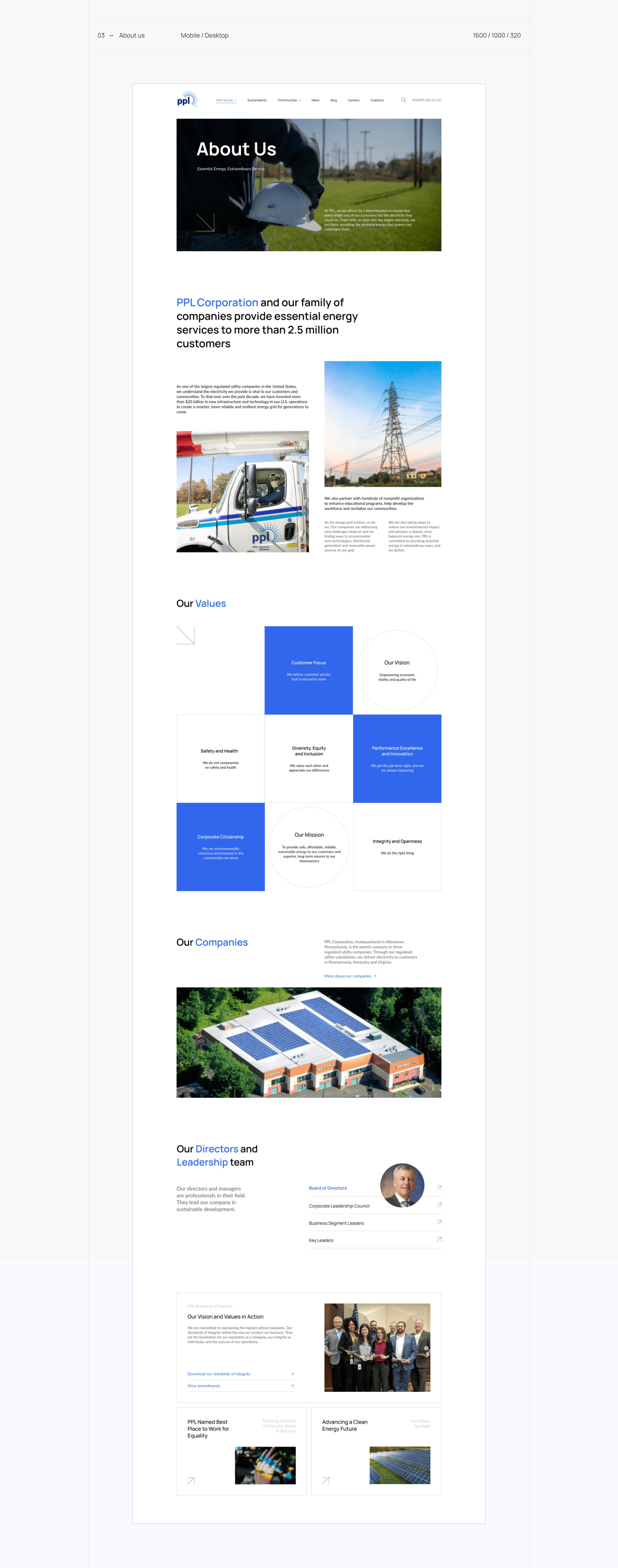 PPL Corporation - website redesign — Изображение №5 — Интерфейсы на Dprofile