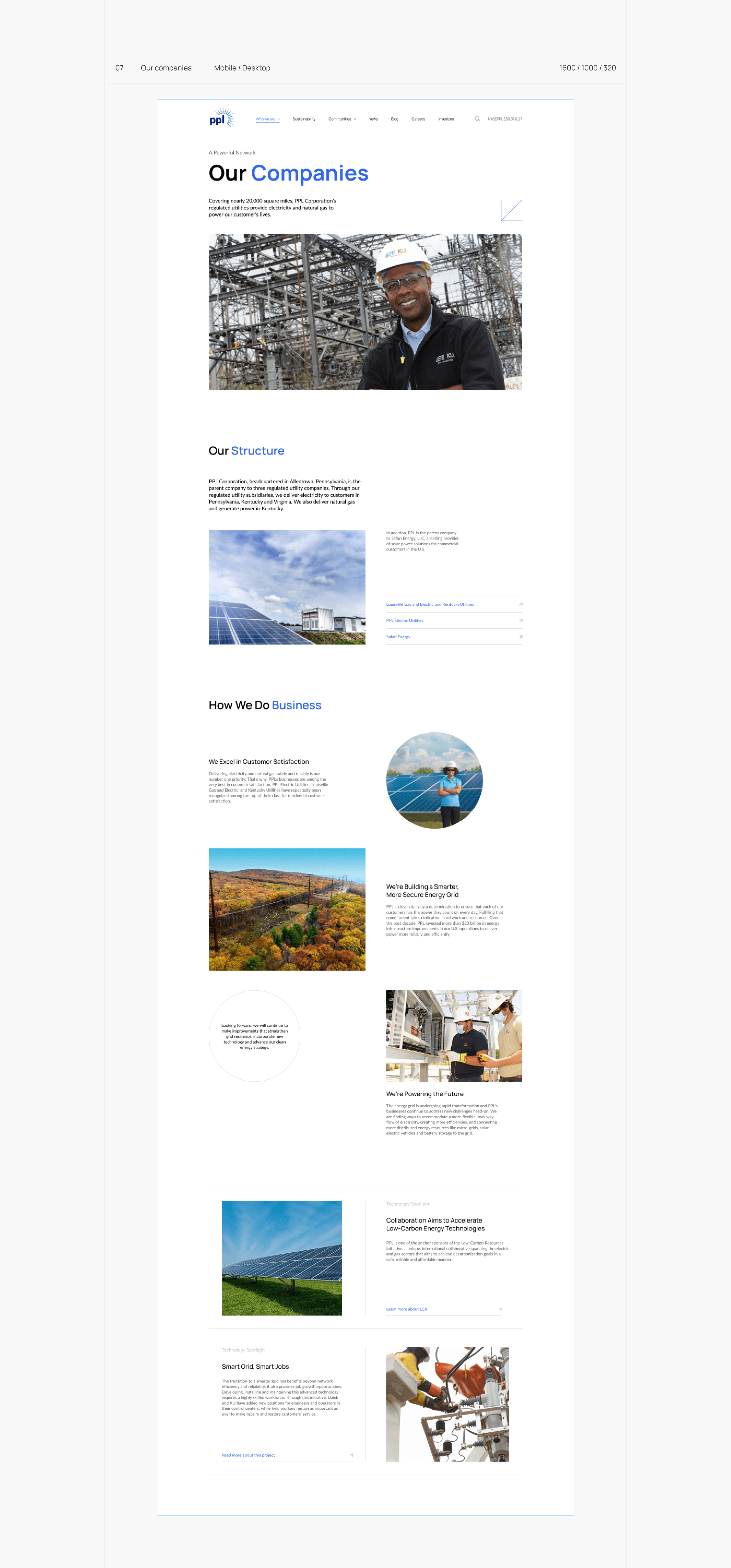 PPL Corporation - website redesign — Изображение №11 — Интерфейсы на Dprofile