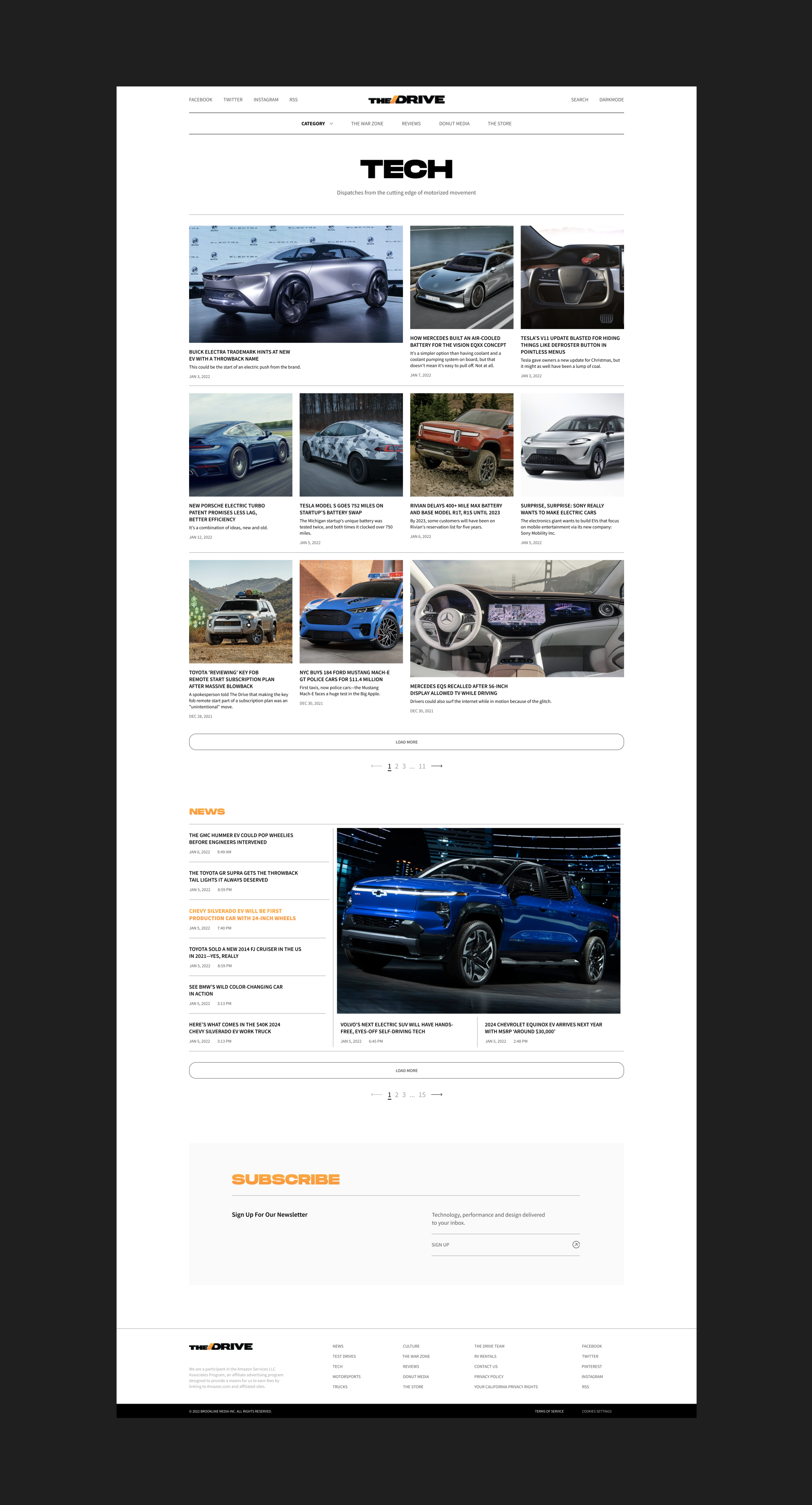 THE DRIVE - redesign of news site — Изображение №4 — Интерфейсы на Dprofile