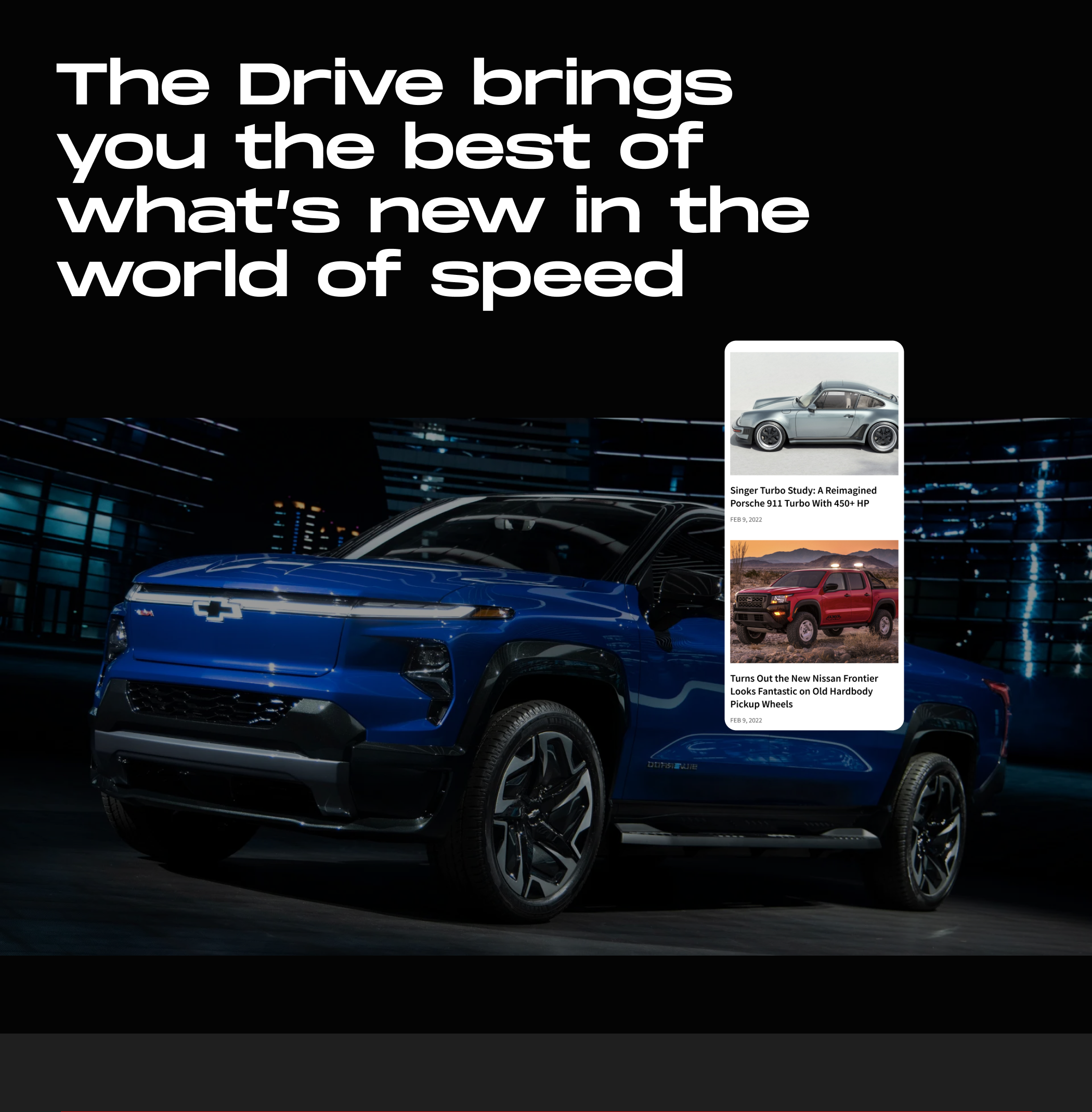 THE DRIVE - redesign of news site — Изображение №1 — Интерфейсы на Dprofile