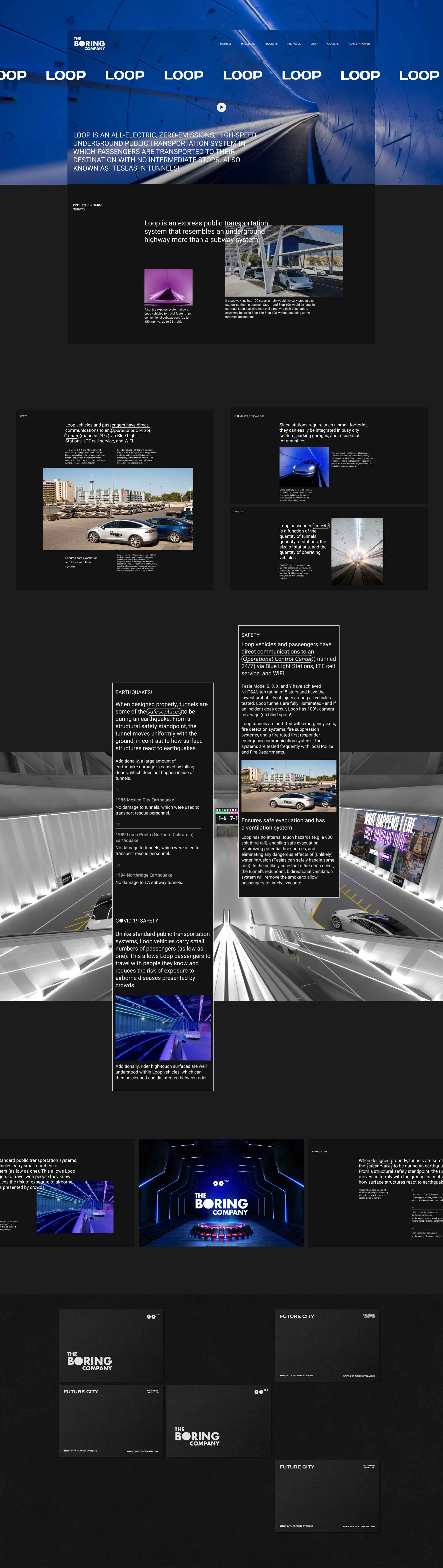 The Boring Company - corporate website — Изображение №6 — Интерфейсы на Dprofile