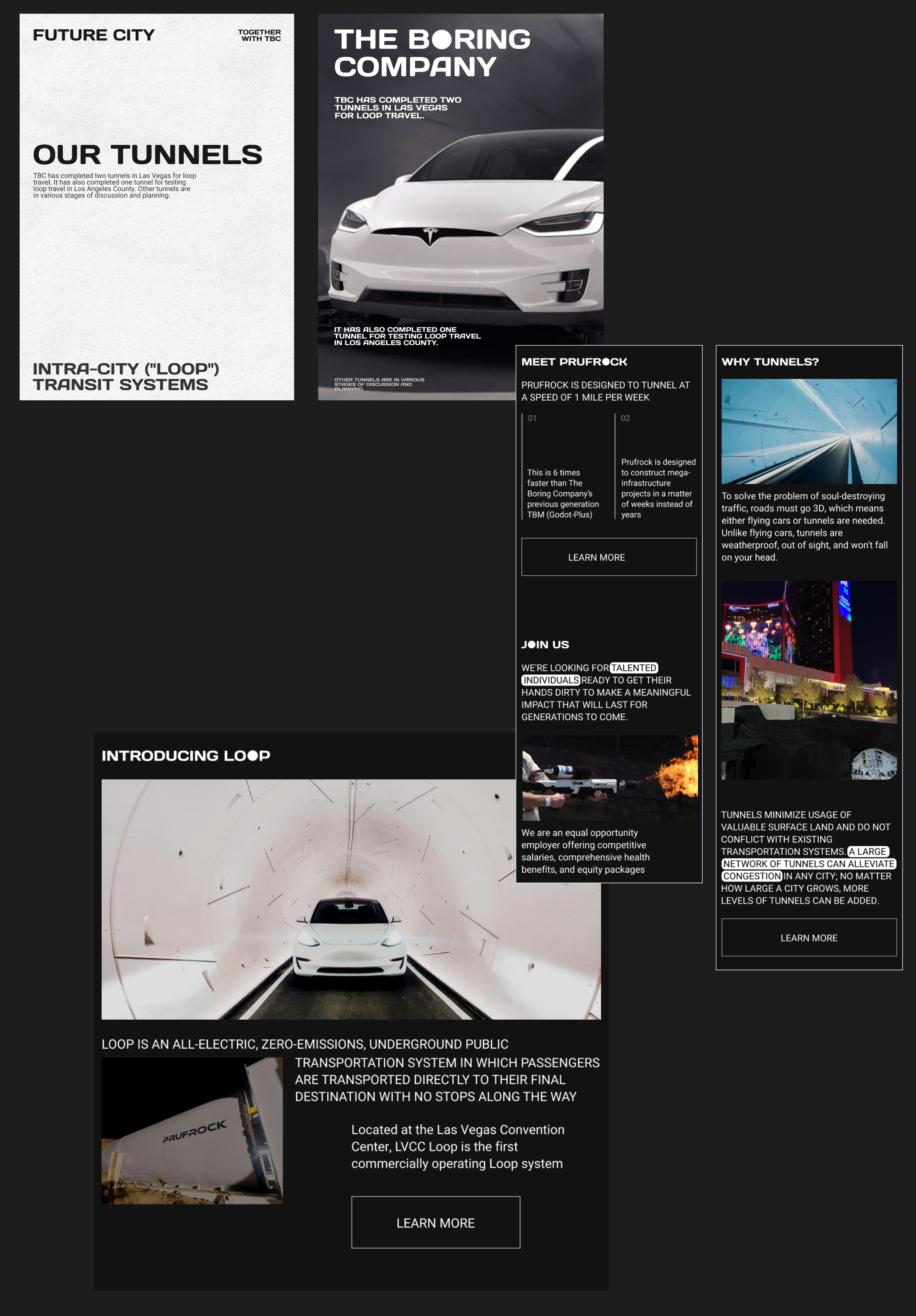 The Boring Company - corporate website — Изображение №3 — Интерфейсы на Dprofile
