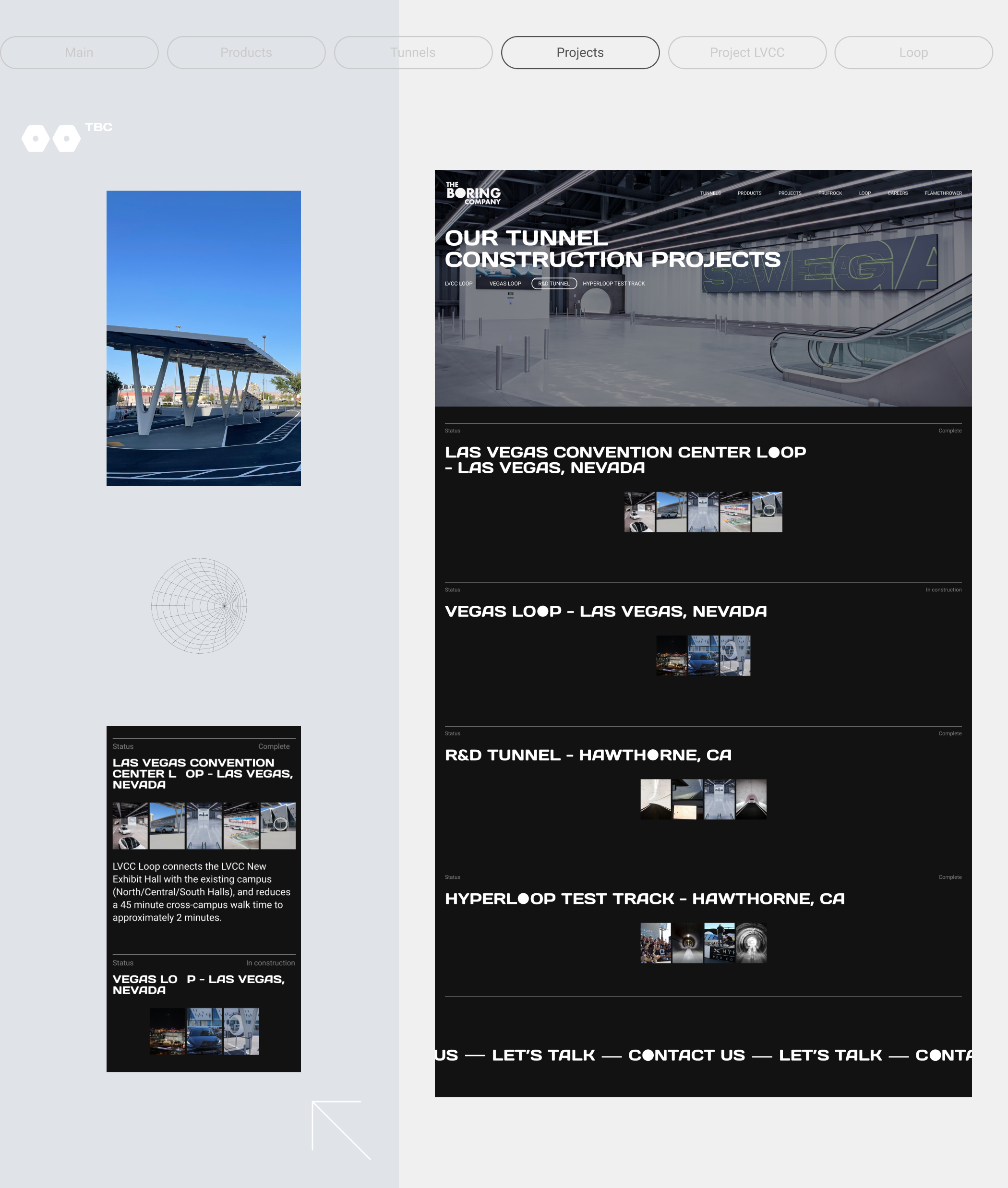 The Boring Company - corporate website — Изображение №4 — Интерфейсы на Dprofile