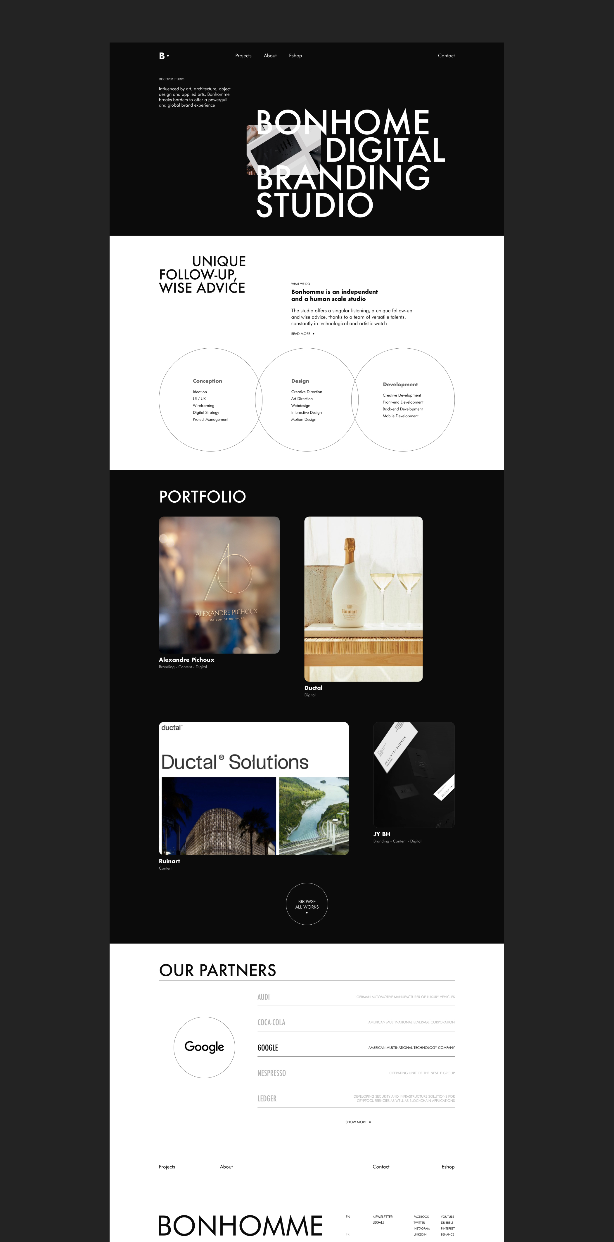 Bonhomme Paris - Digital Branding Studio — Изображение №2 — Интерфейсы на Dprofile