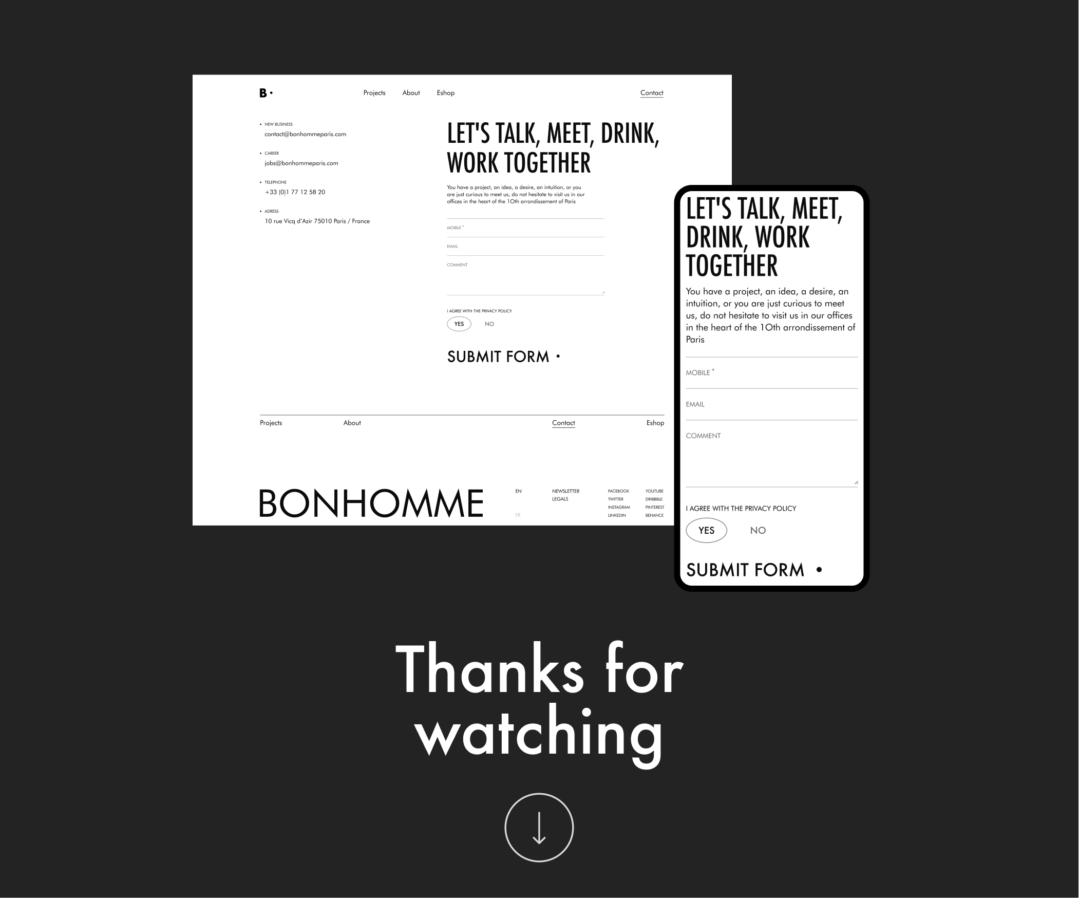 Bonhomme Paris - Digital Branding Studio — Изображение №9 — Интерфейсы на Dprofile