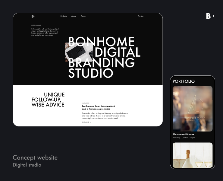 Bonhomme Paris - Digital Branding Studio — Интерфейсы на Dprofile
