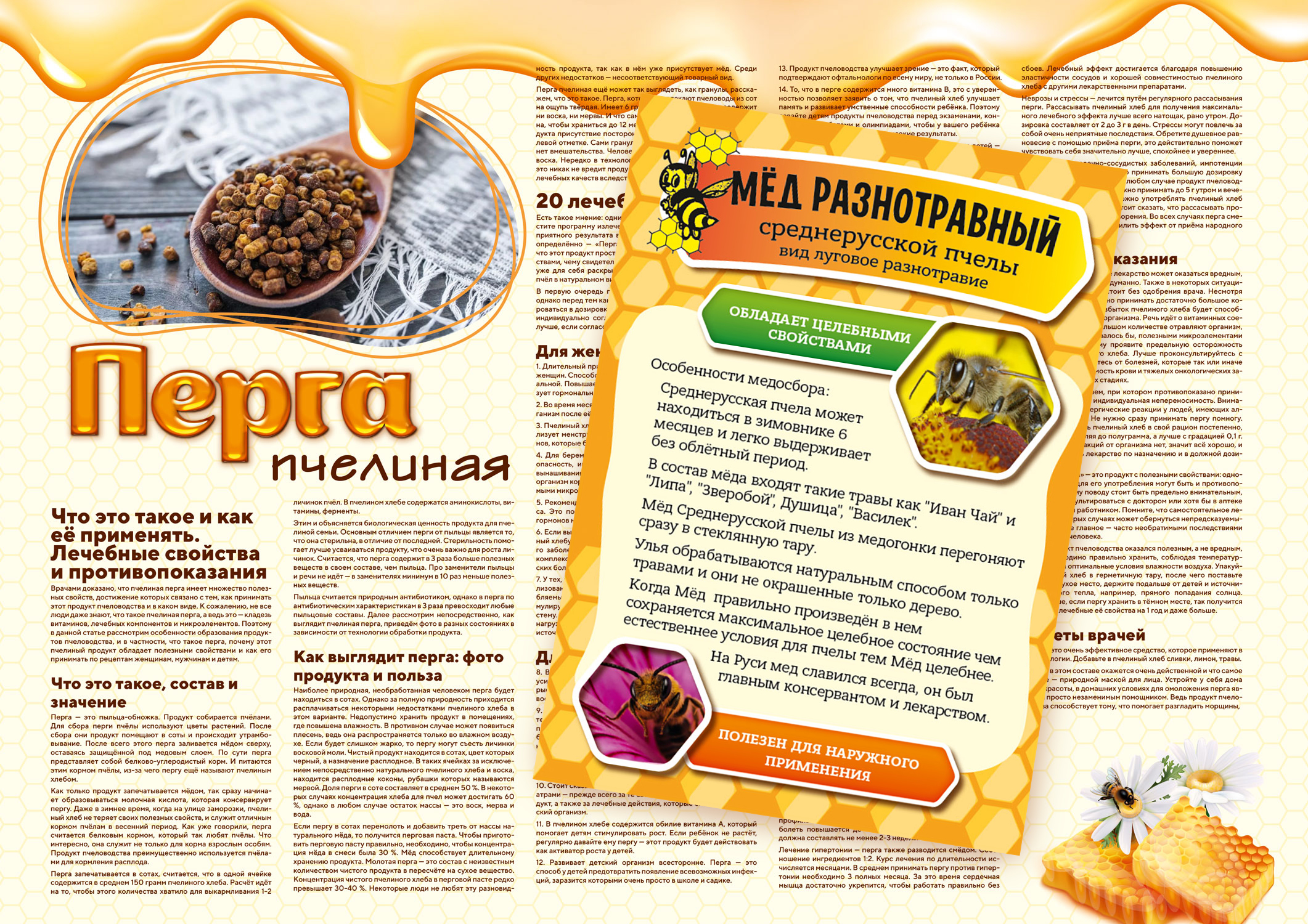 Листовки для производителя мёда — Изображение №1 — Маркетинг на Dprofile