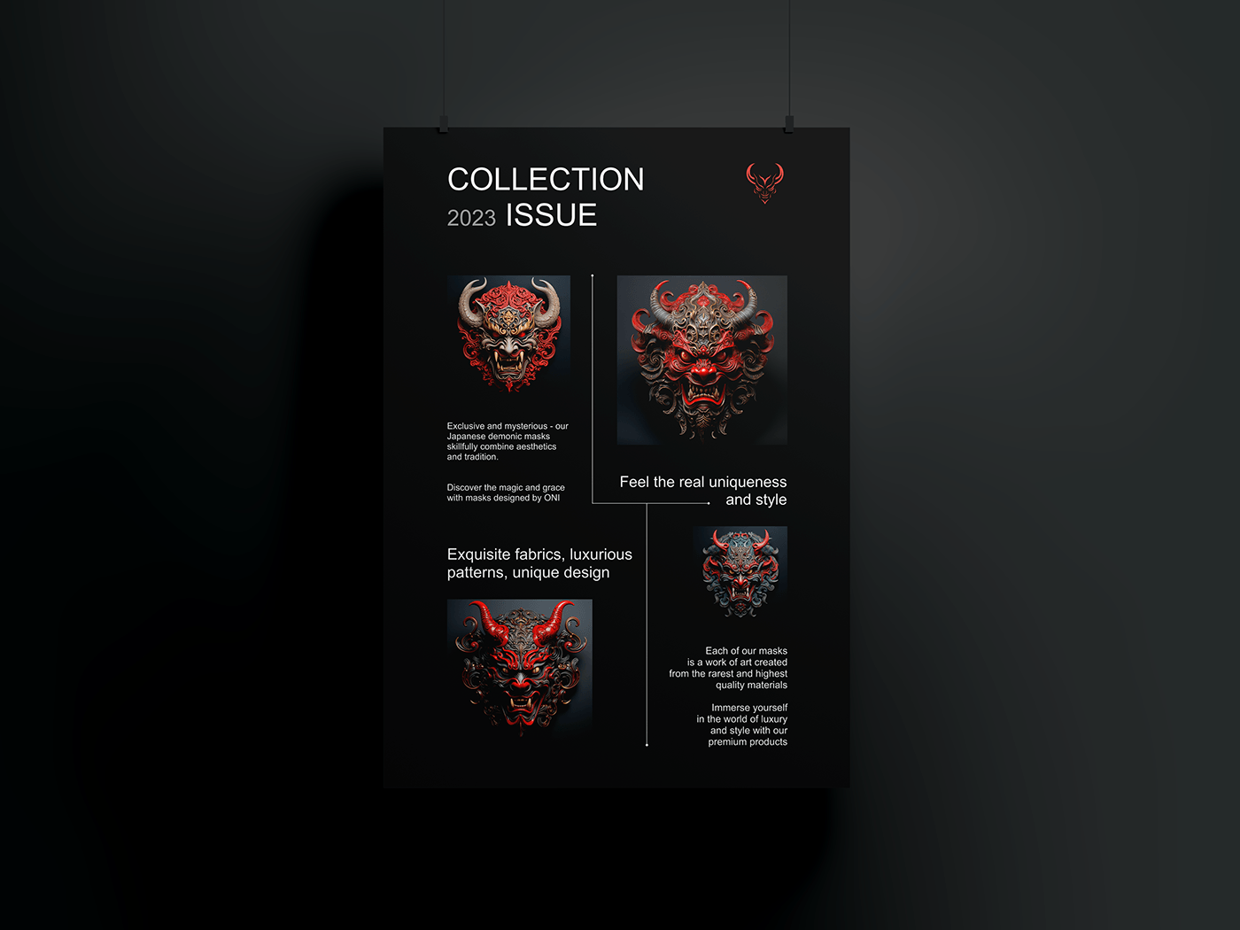 Oni Japanese Mask Making Studio — Изображение №13 — Брендинг, Иллюстрация на Dprofile