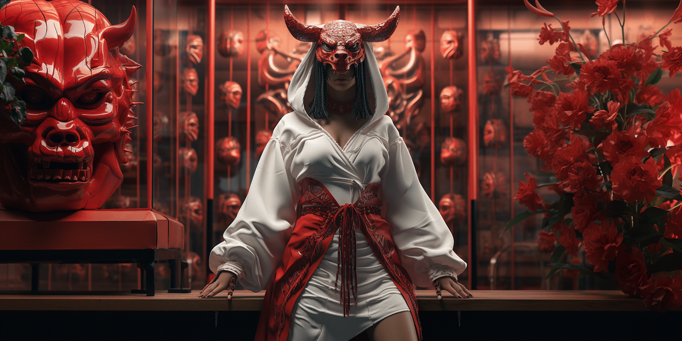 Oni Japanese Mask Making Studio — Изображение №10 — Брендинг, Иллюстрация на Dprofile