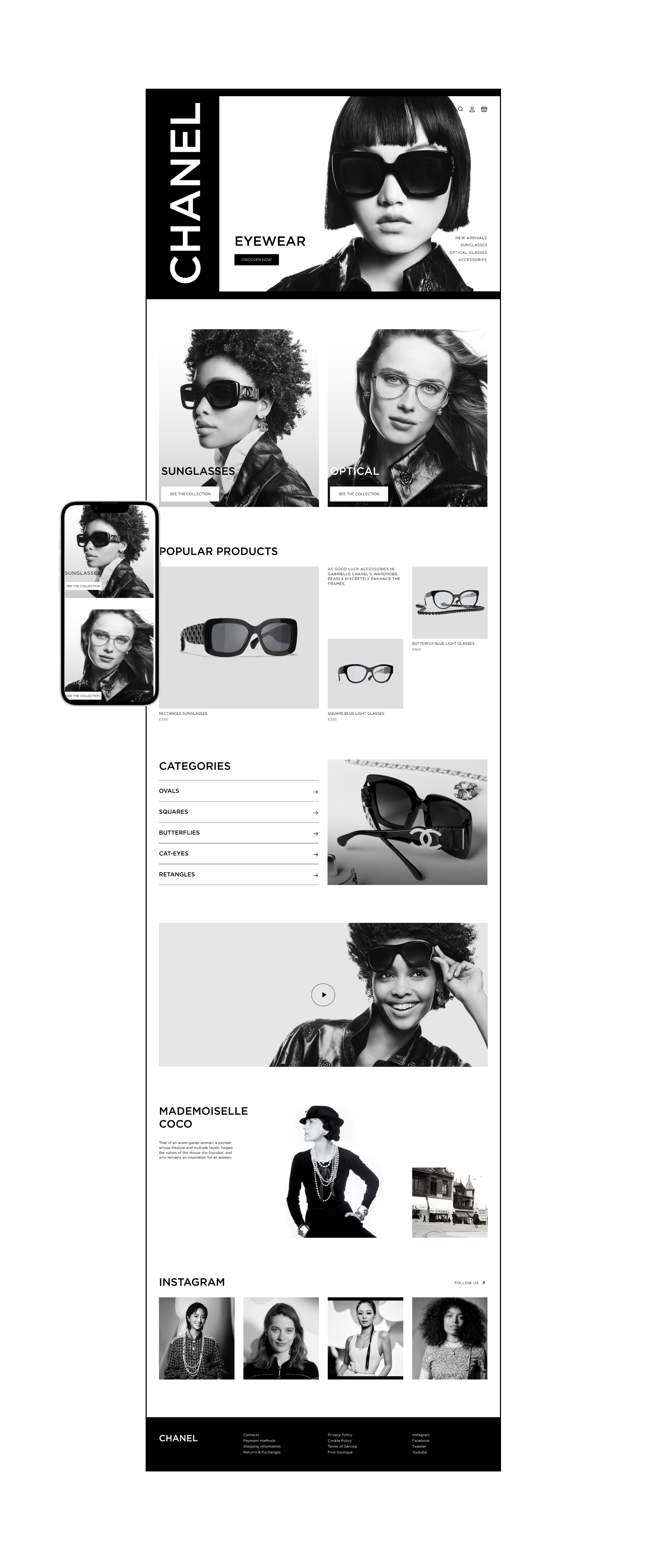 Fashion Website Redesign Concept - CHANEL — Изображение №2 — Интерфейсы, Графика на Dprofile