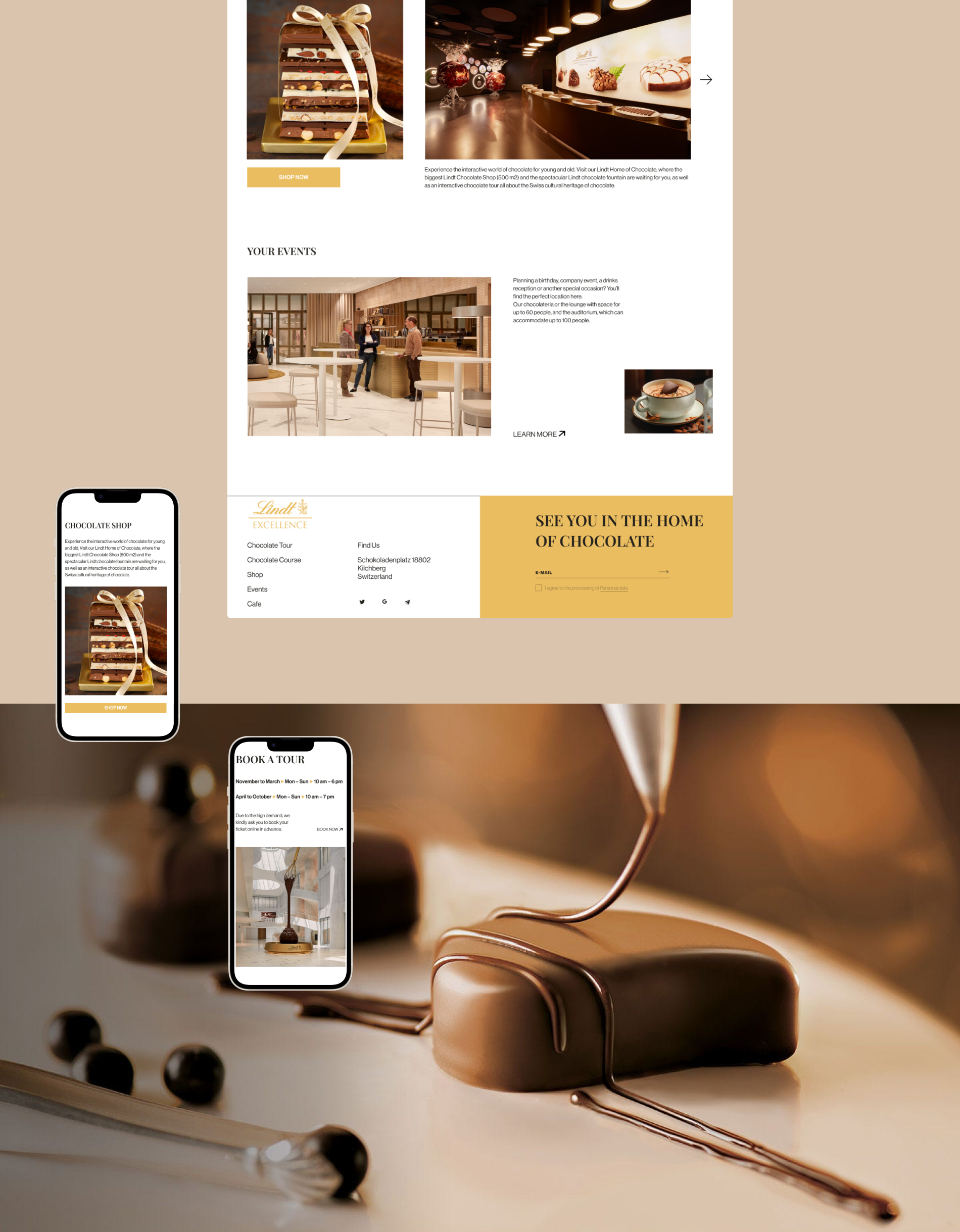 Website Redesign Concept - Museum of Lindt Chocolate — Изображение №3 — Интерфейсы, Графика на Dprofile