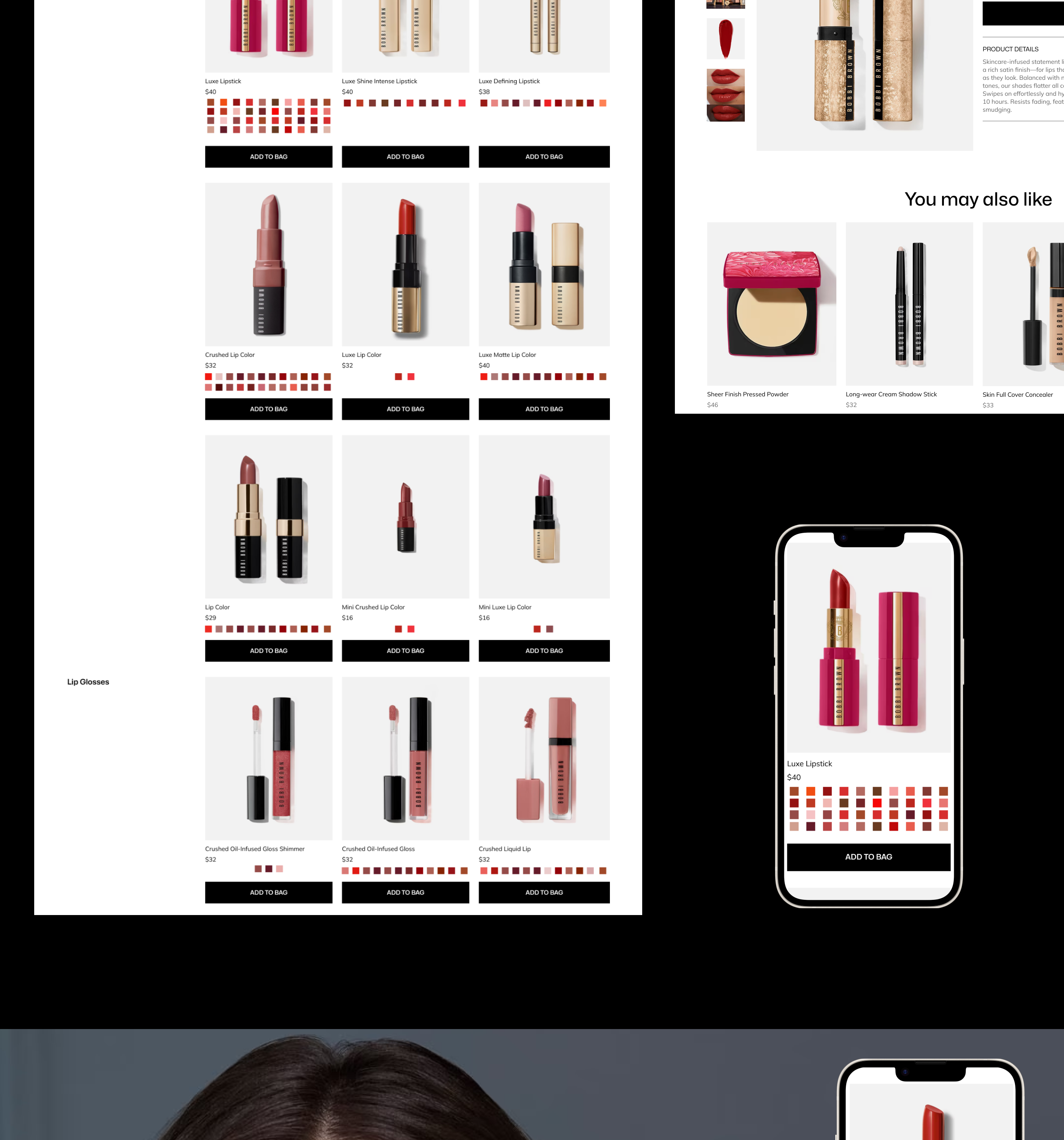 Beauty Website Redesign Concept - Bobby BrownBobby Brown — Изображение №5 — Интерфейсы, Графика на Dprofile