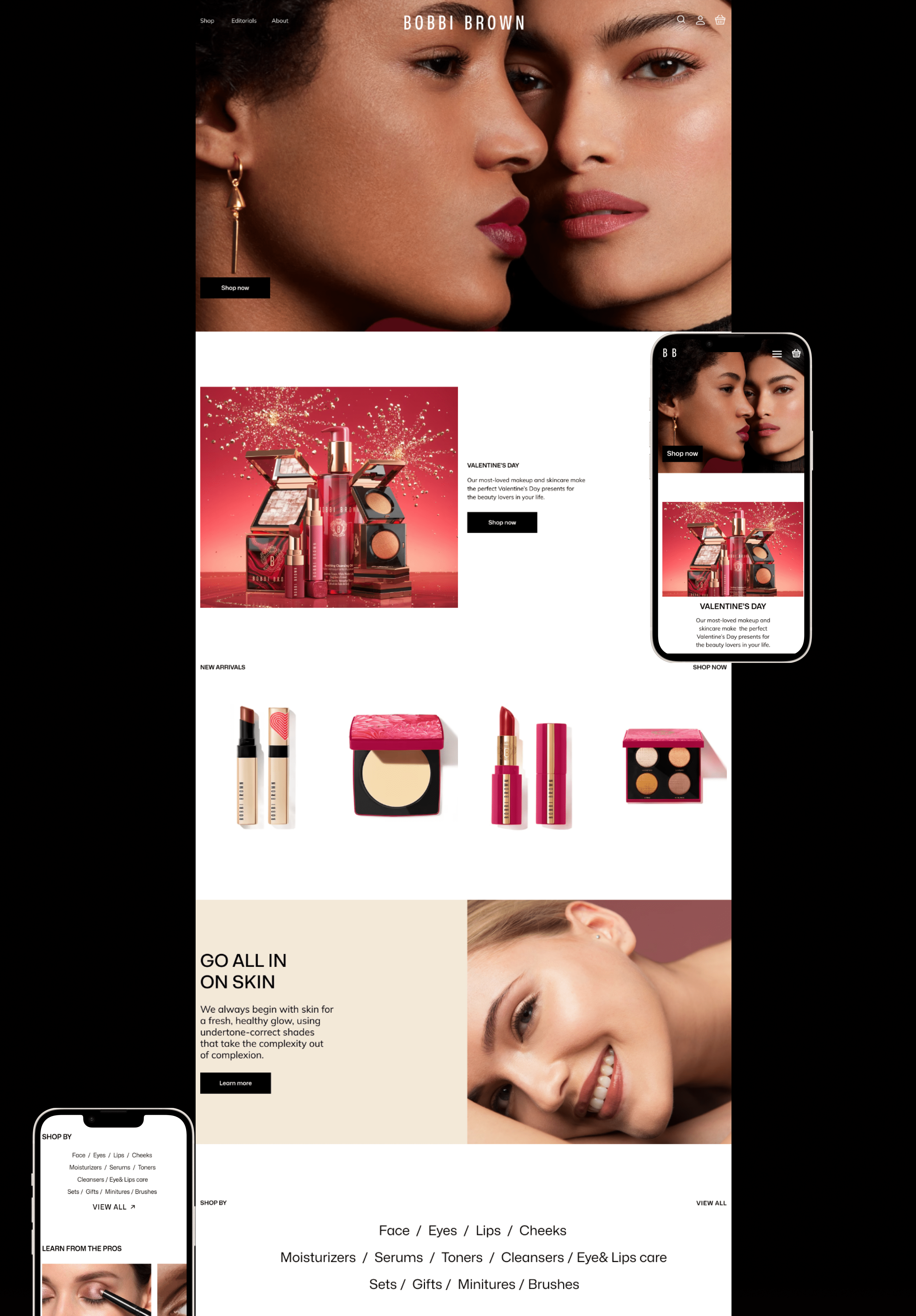 Beauty Website Redesign Concept - Bobby BrownBobby Brown — Изображение №2 — Интерфейсы, Графика на Dprofile
