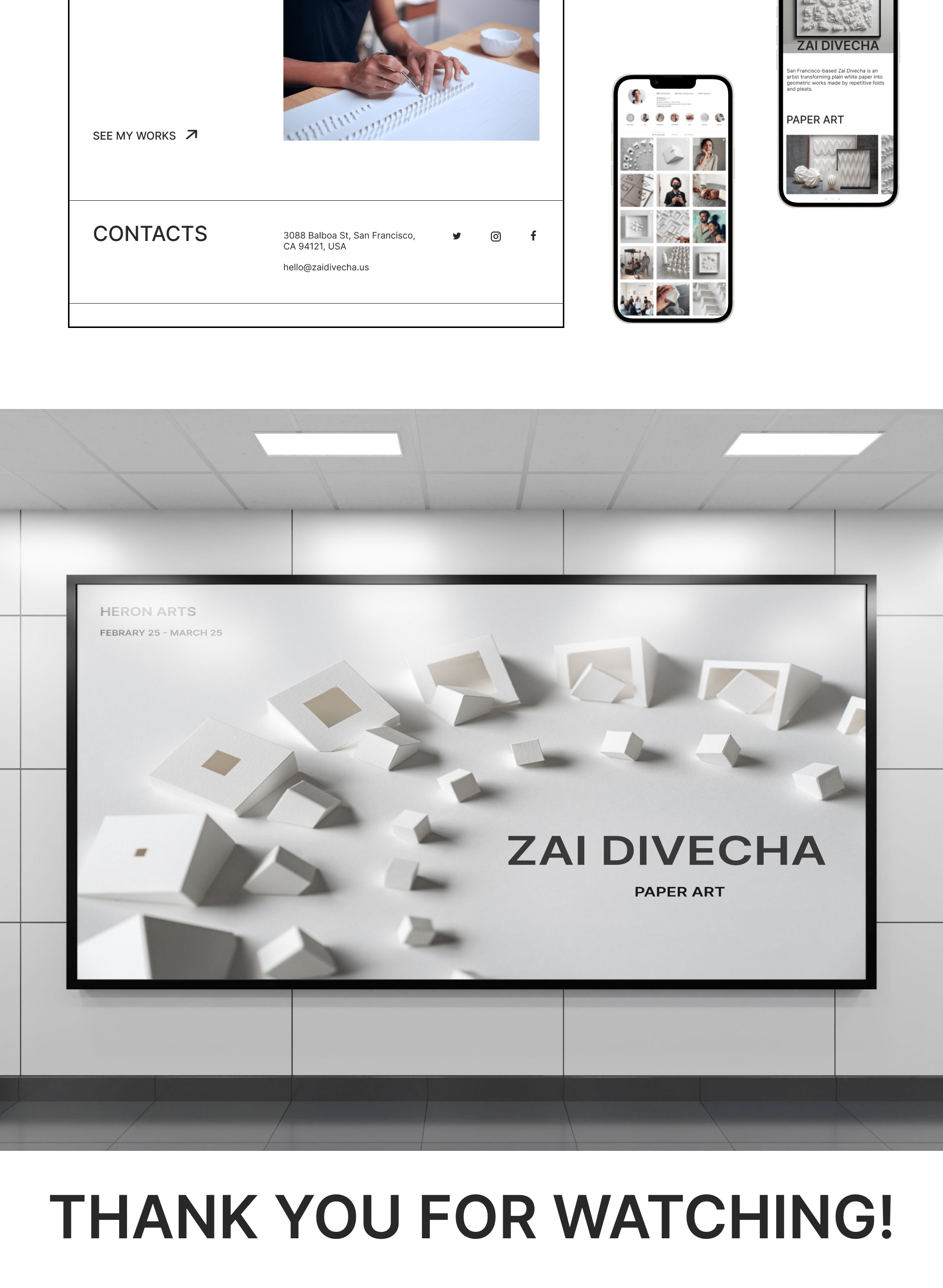 Landing page - Paper Art by Zai Divechacha — Изображение №7 — Интерфейсы, Графика на Dprofile