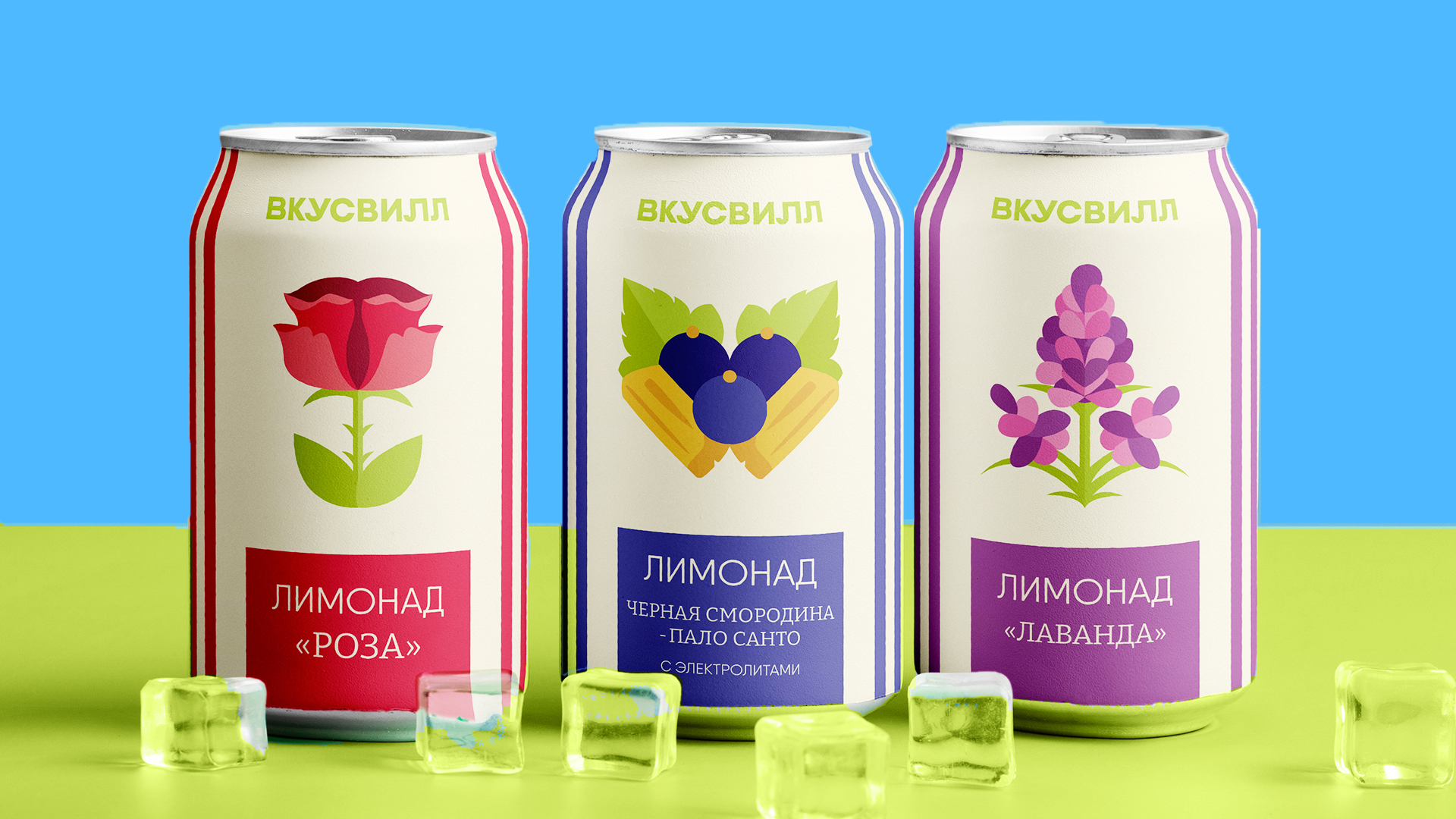 Дизайн и иллюстрации для упаковки лимонадов ВкусВилл — Изображение №2 — Брендинг, Иллюстрация на Dprofile