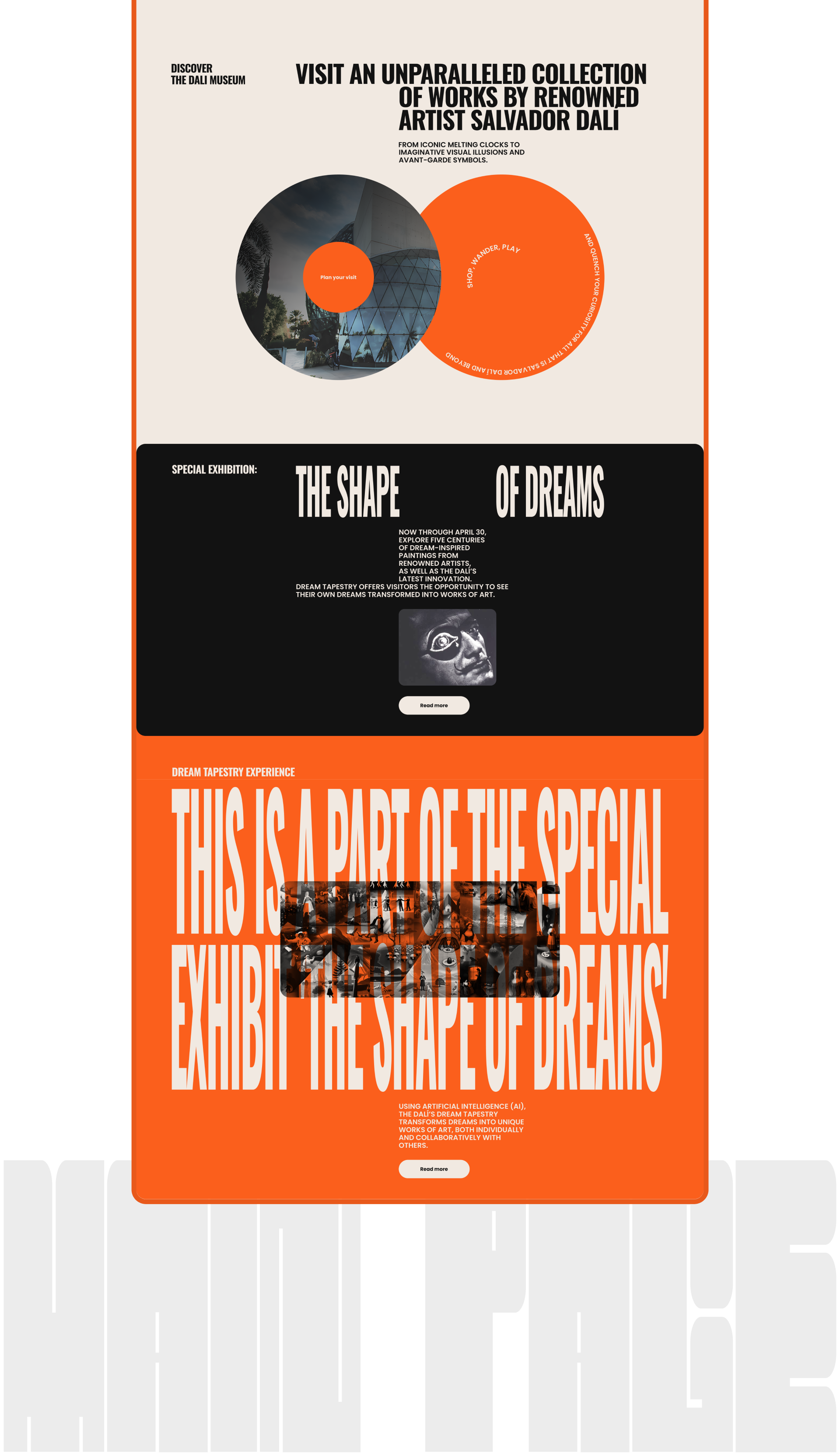 Corporate website redesign | UI/UX Design | THE DALI MUSEUM — Изображение №4 — Интерфейсы, Анимация на Dprofile