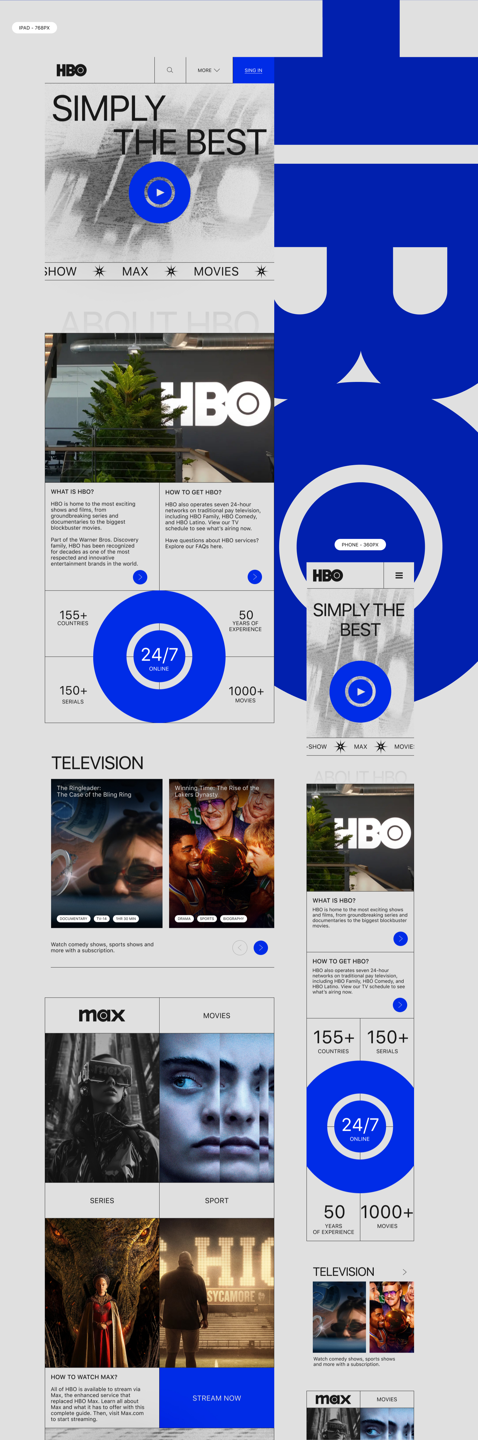 [ HBO ] Landing Page — Изображение №6 — Интерфейсы на Dprofile