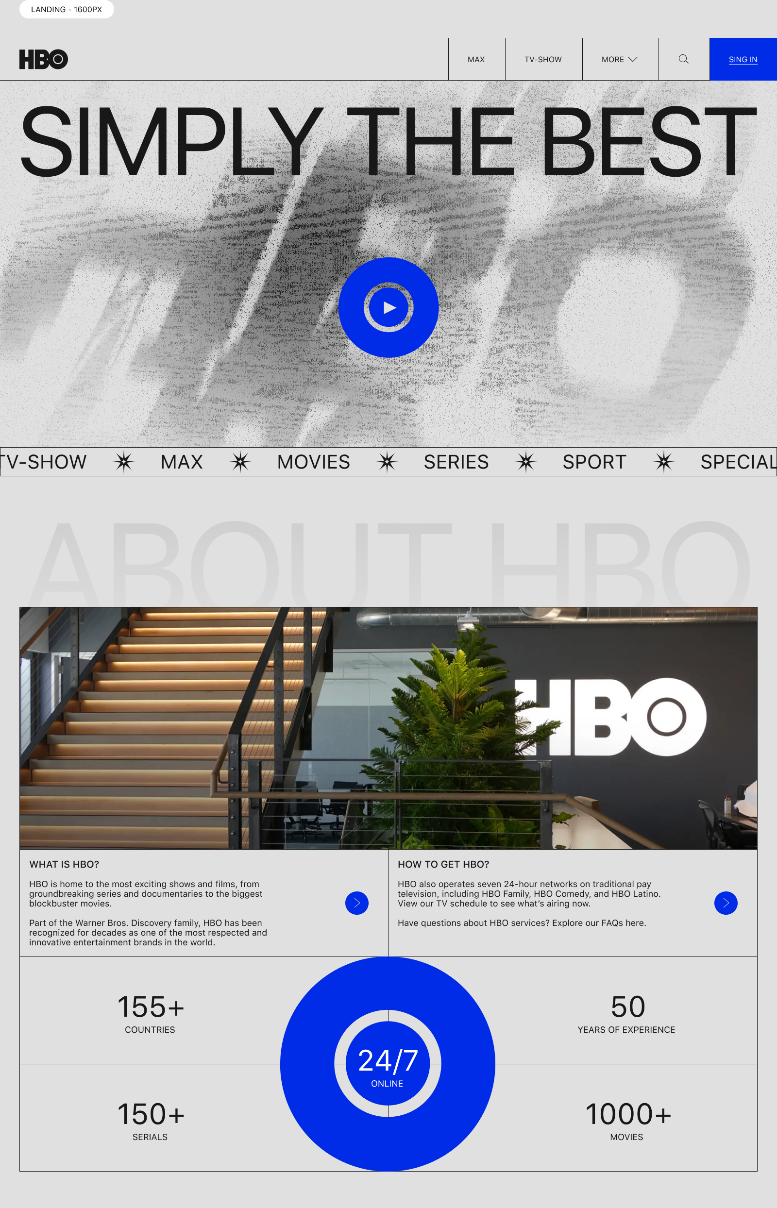 [ HBO ] Landing Page — Изображение №2 — Интерфейсы на Dprofile