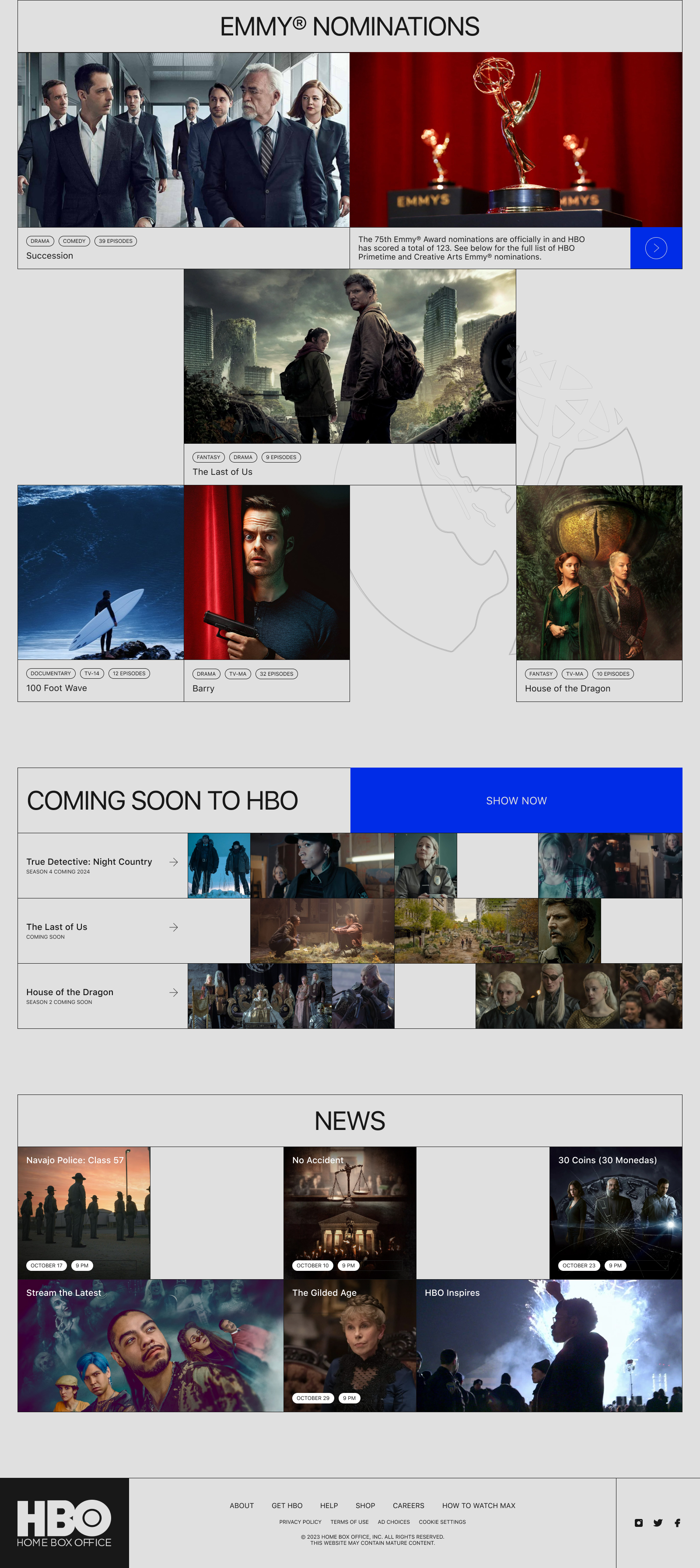 [ HBO ] Landing Page — Изображение №4 — Интерфейсы на Dprofile