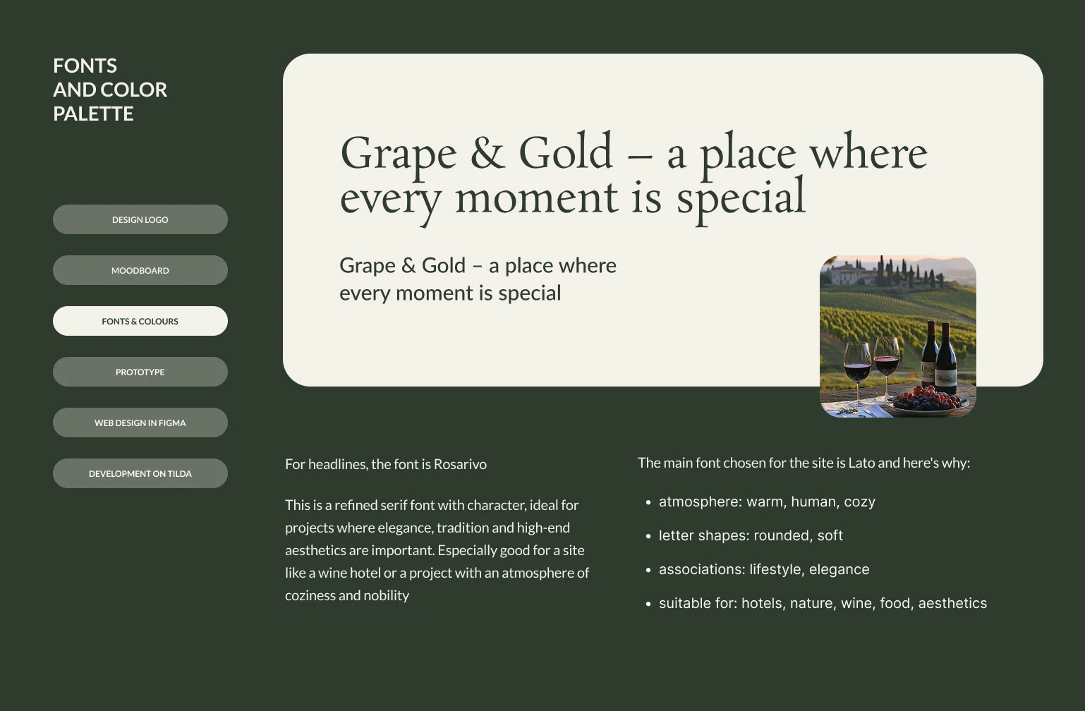 GRAPE & GOLD | LANDING OF PARK HOTEL — Изображение №4 — Интерфейсы, Брендинг на Dprofile