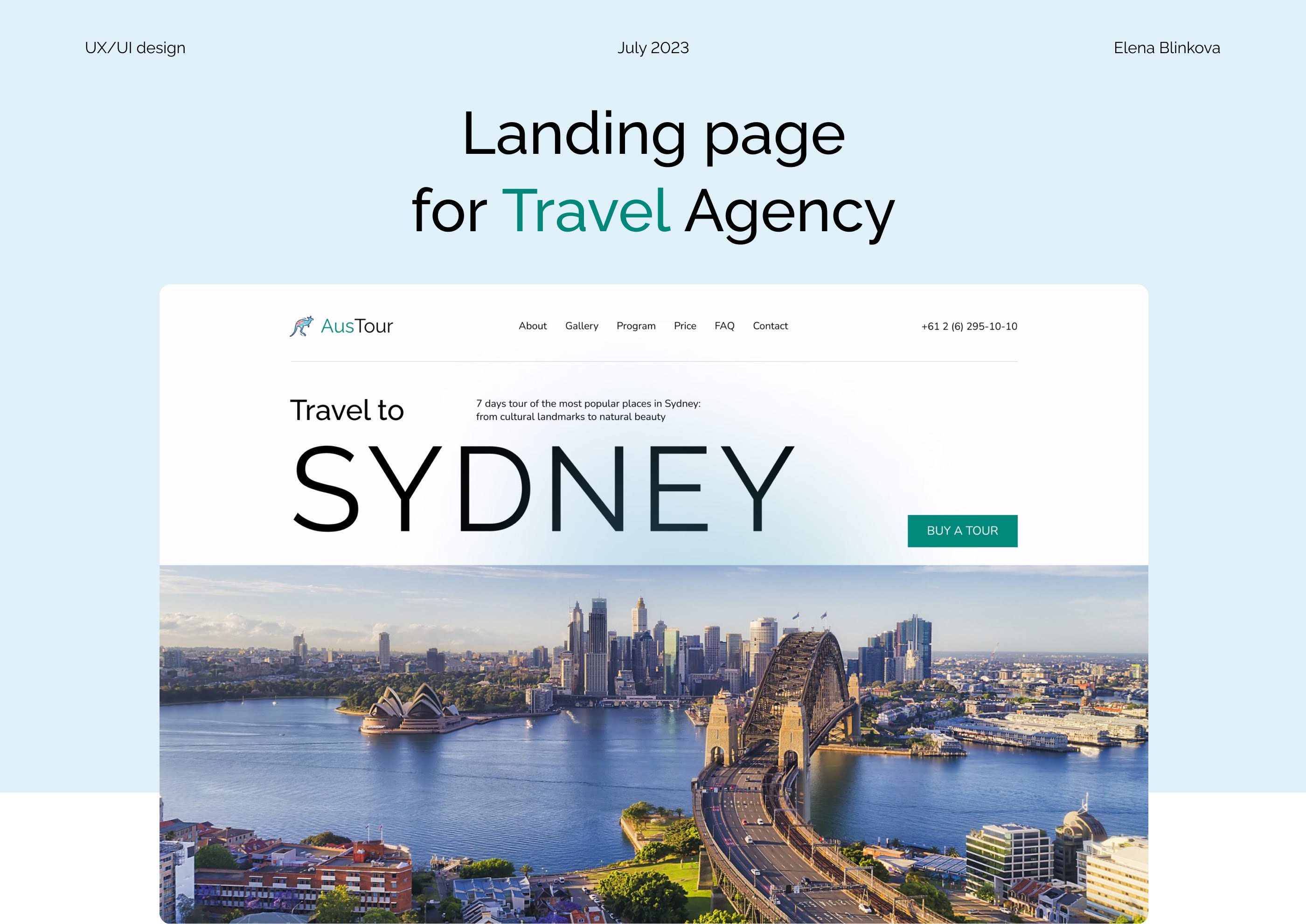 Landing Page For Travel Agency — Изображение №1 — Интерфейсы на Dprofile