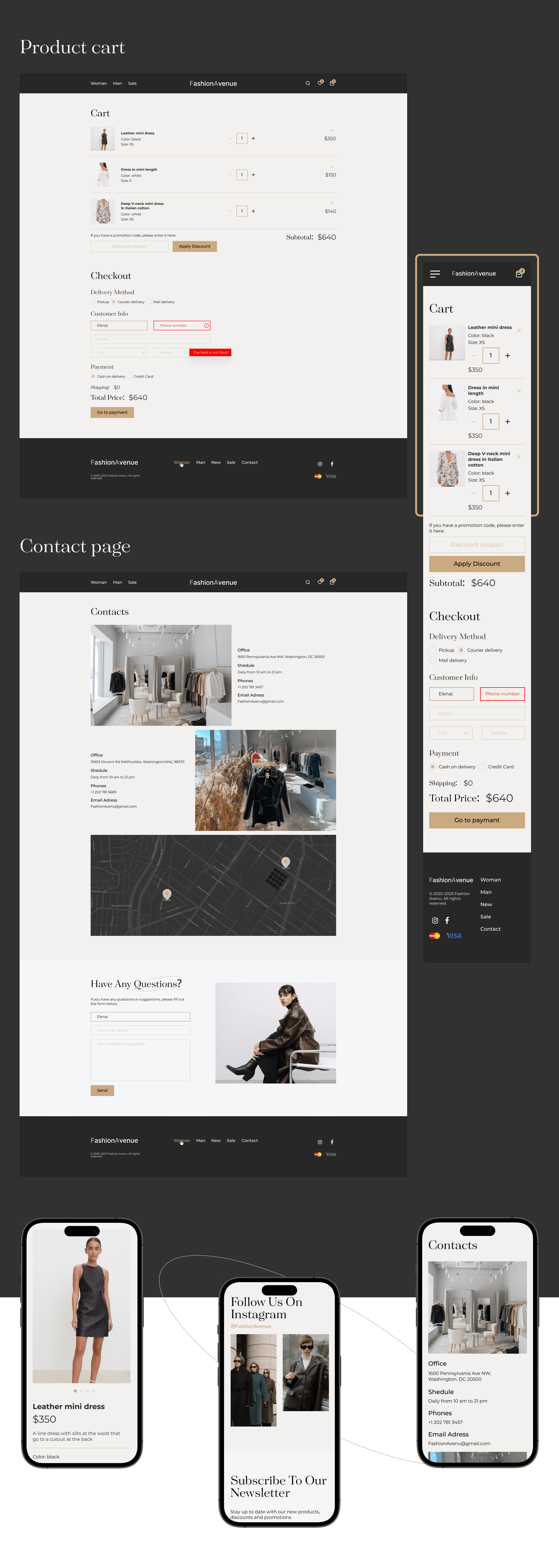 FashionAvenu | E-commerce website design concept — Изображение №7 — Интерфейсы на Dprofile