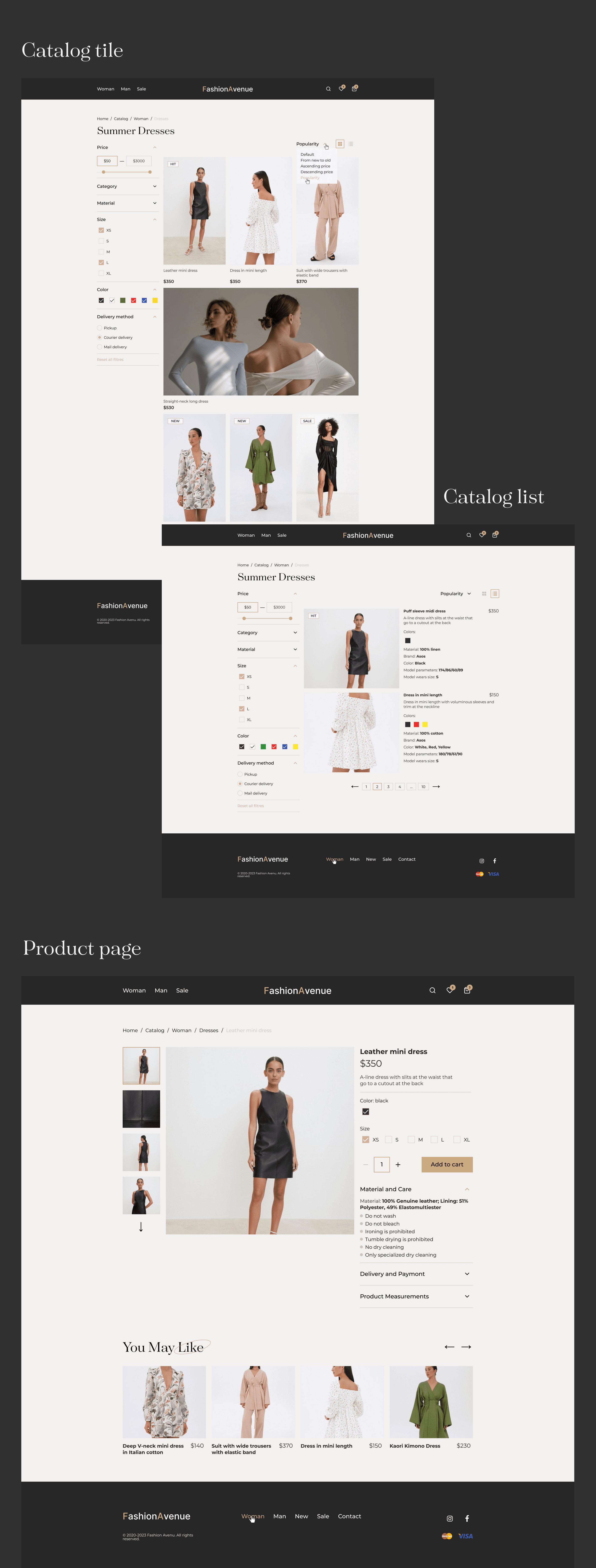 FashionAvenu | E-commerce website design concept — Изображение №5 — Интерфейсы на Dprofile