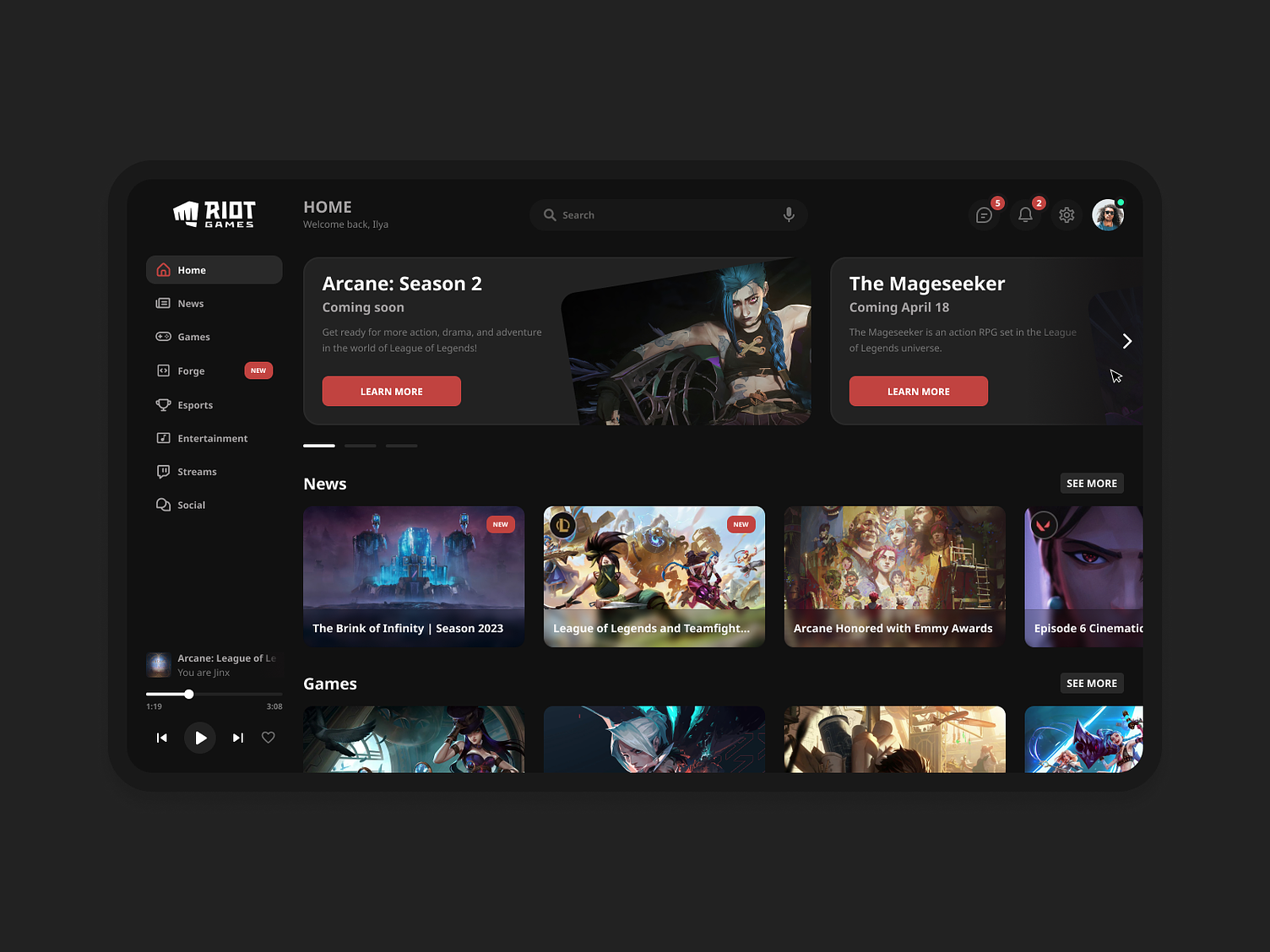 Riot Games — Изображение №1 — Интерфейсы на Dprofile