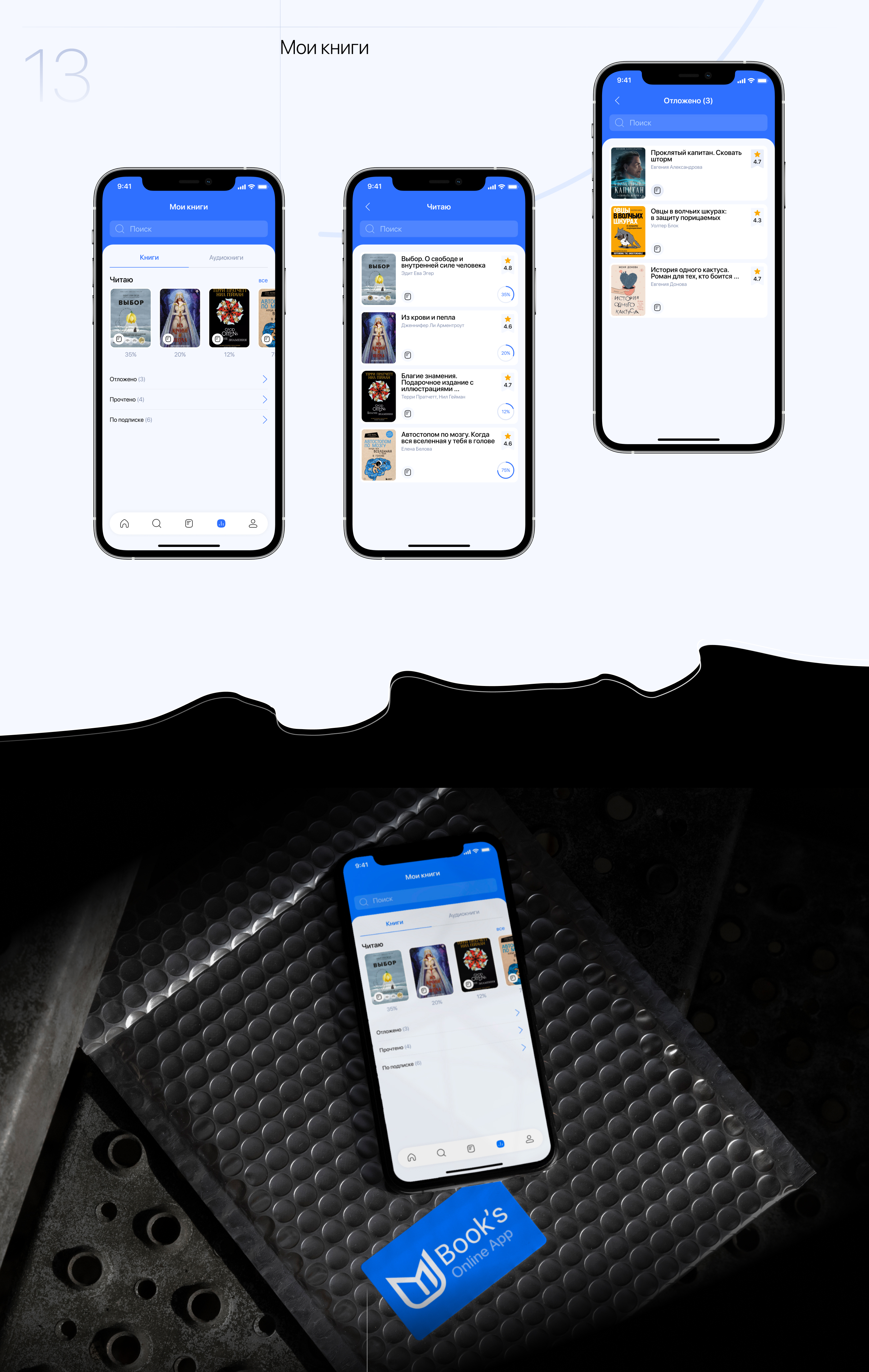 Mobile Application -Online книга Book's — Изображение №9 — Интерфейсы на Dprofile