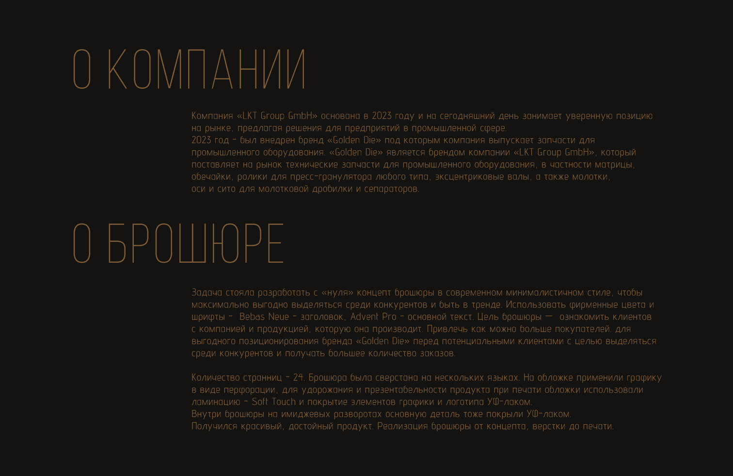 Брошюра "Golden Die" — Изображение №2 — Графика на Dprofile
