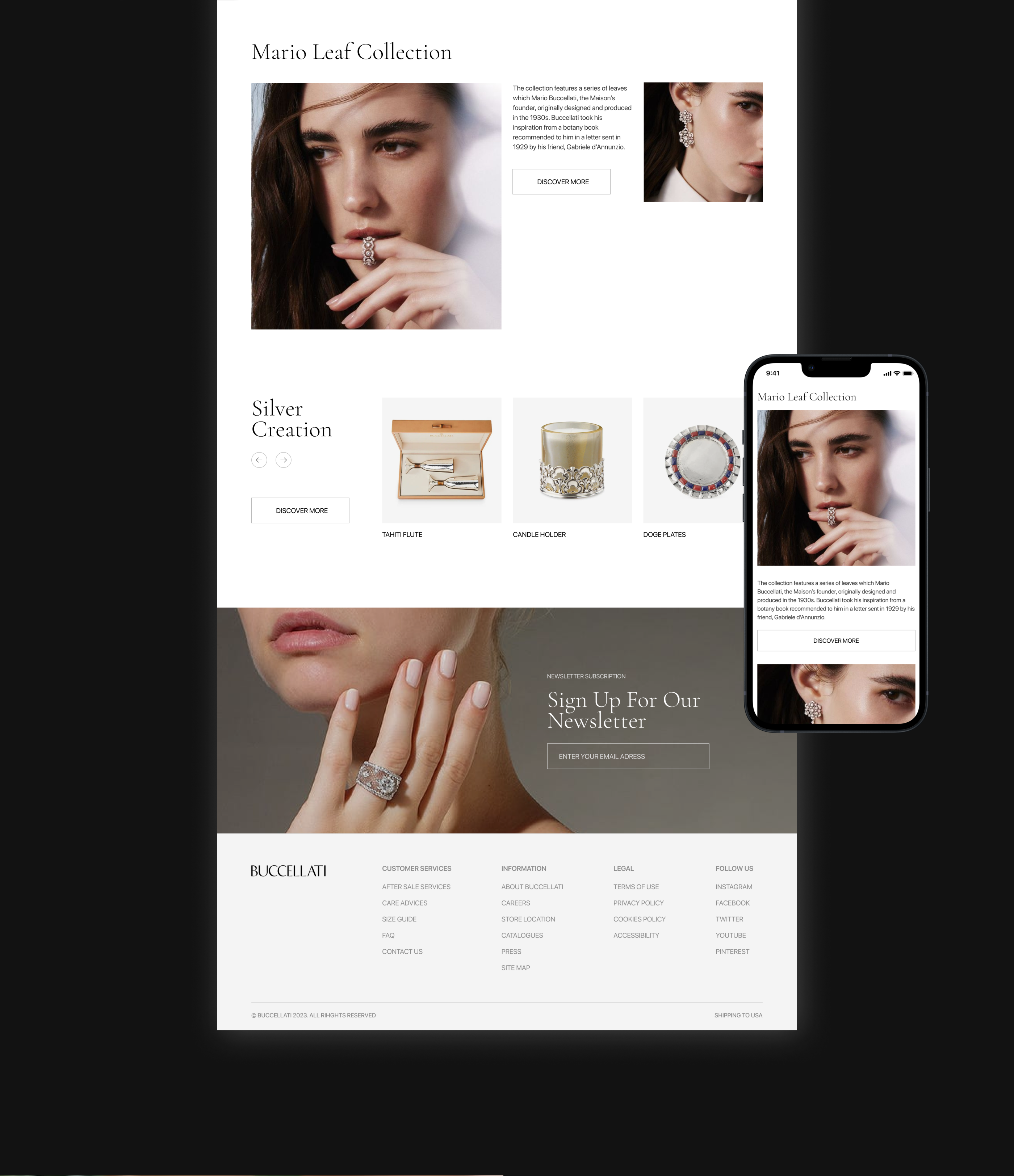 Buccellati — Online Jewelry Store Redesign — Изображение №4 — Интерфейсы на Dprofile