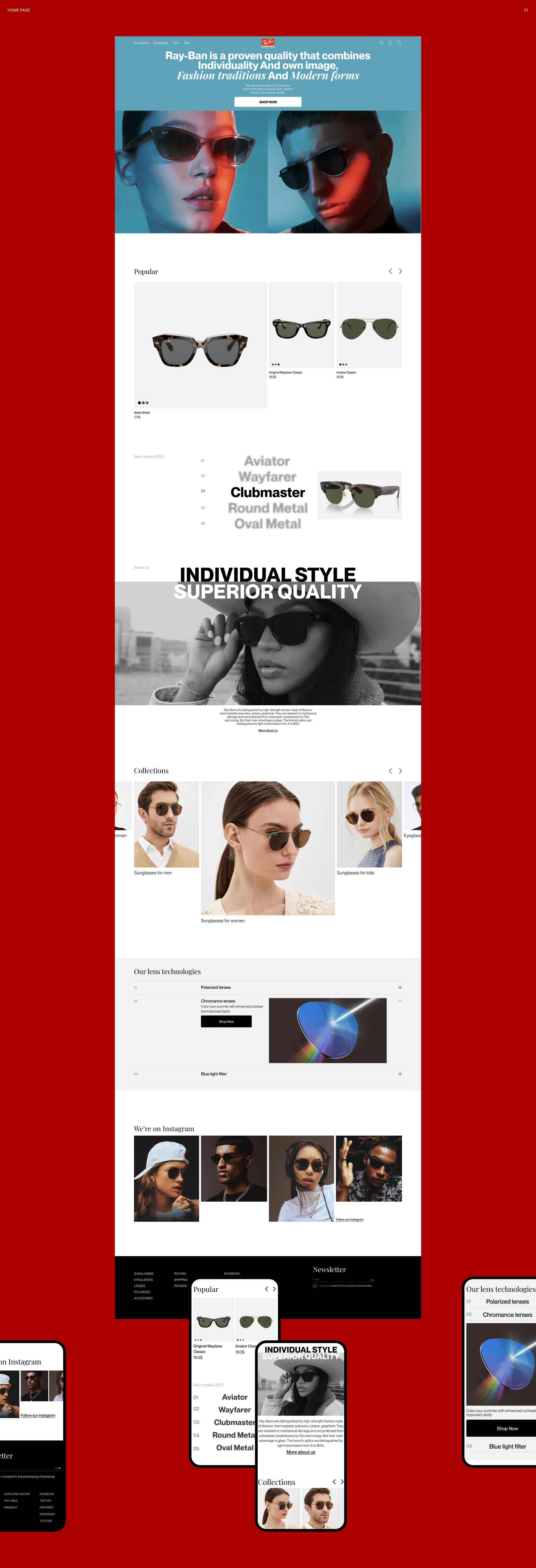 Web design for Ray-Ban — Изображение №3 — Интерфейсы, Брендинг на Dprofile