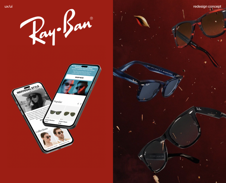 Web design for Ray-Ban на Dprofile