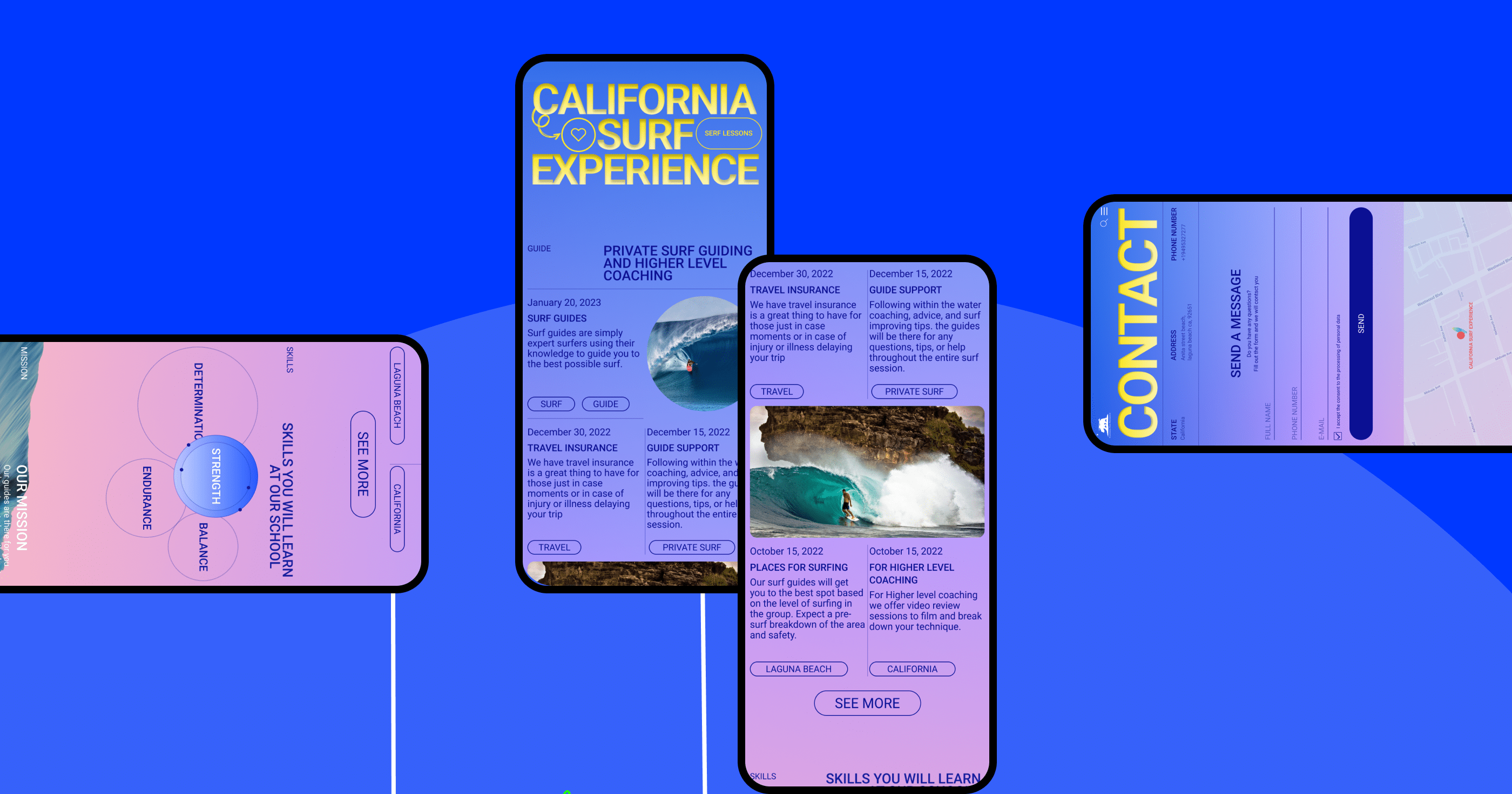 Surf School: Website Redesign — Изображение №14 — Интерфейсы, Брендинг на Dprofile