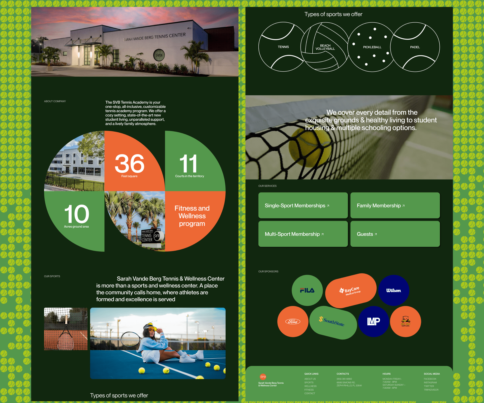 Tennis Center: Website Redesign — Изображение №5 — Интерфейсы, Графика на Dprofile