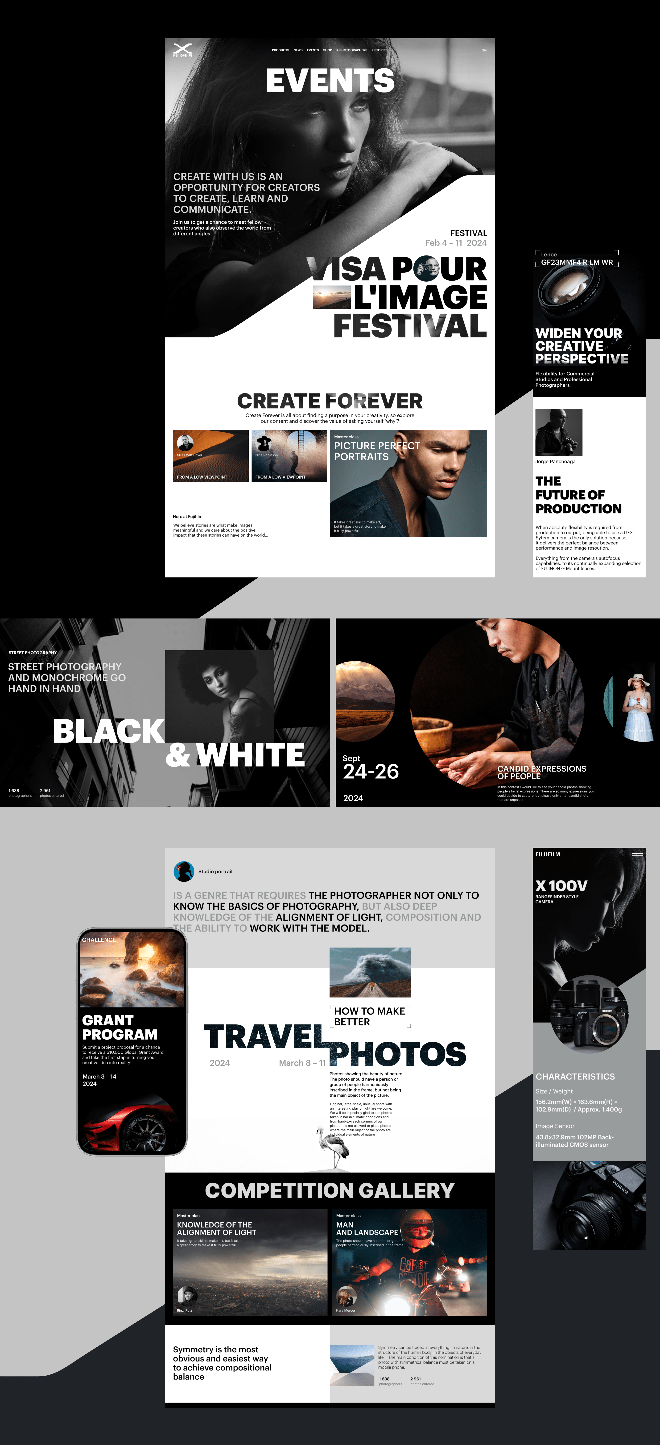 Fujifilm | website — Изображение №8 — Интерфейсы на Dprofile